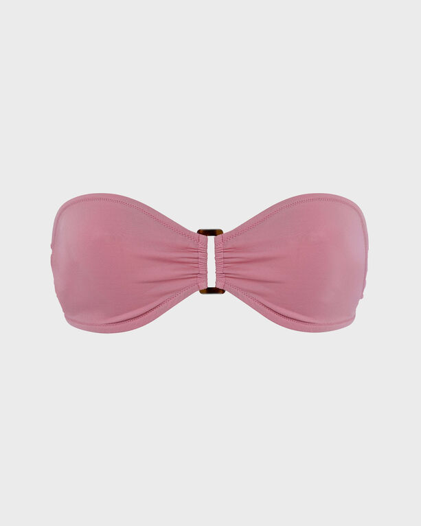 Vilebrequin Women Bandeau Bikini Top Solid In Pink