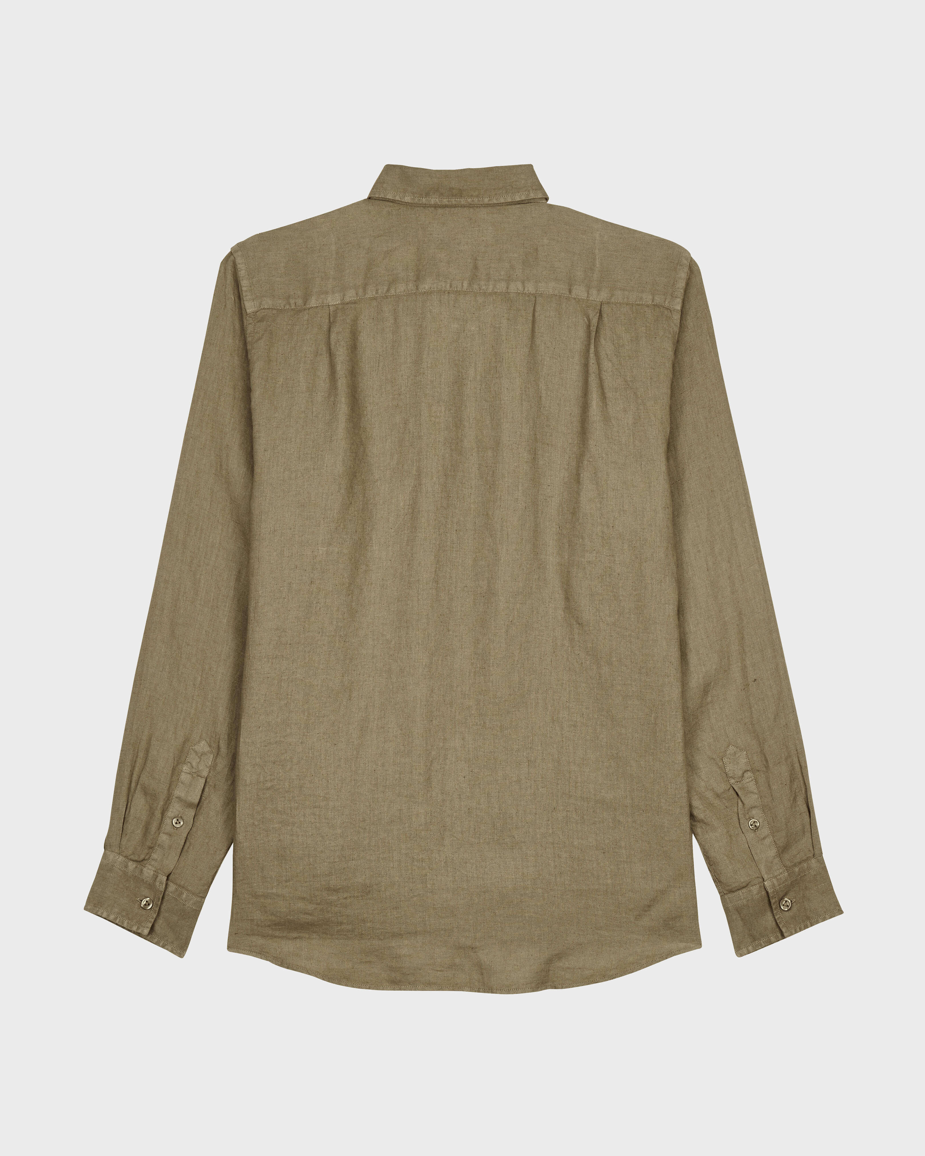 Men Linen Shirt Mineral Dye SCRUB back view