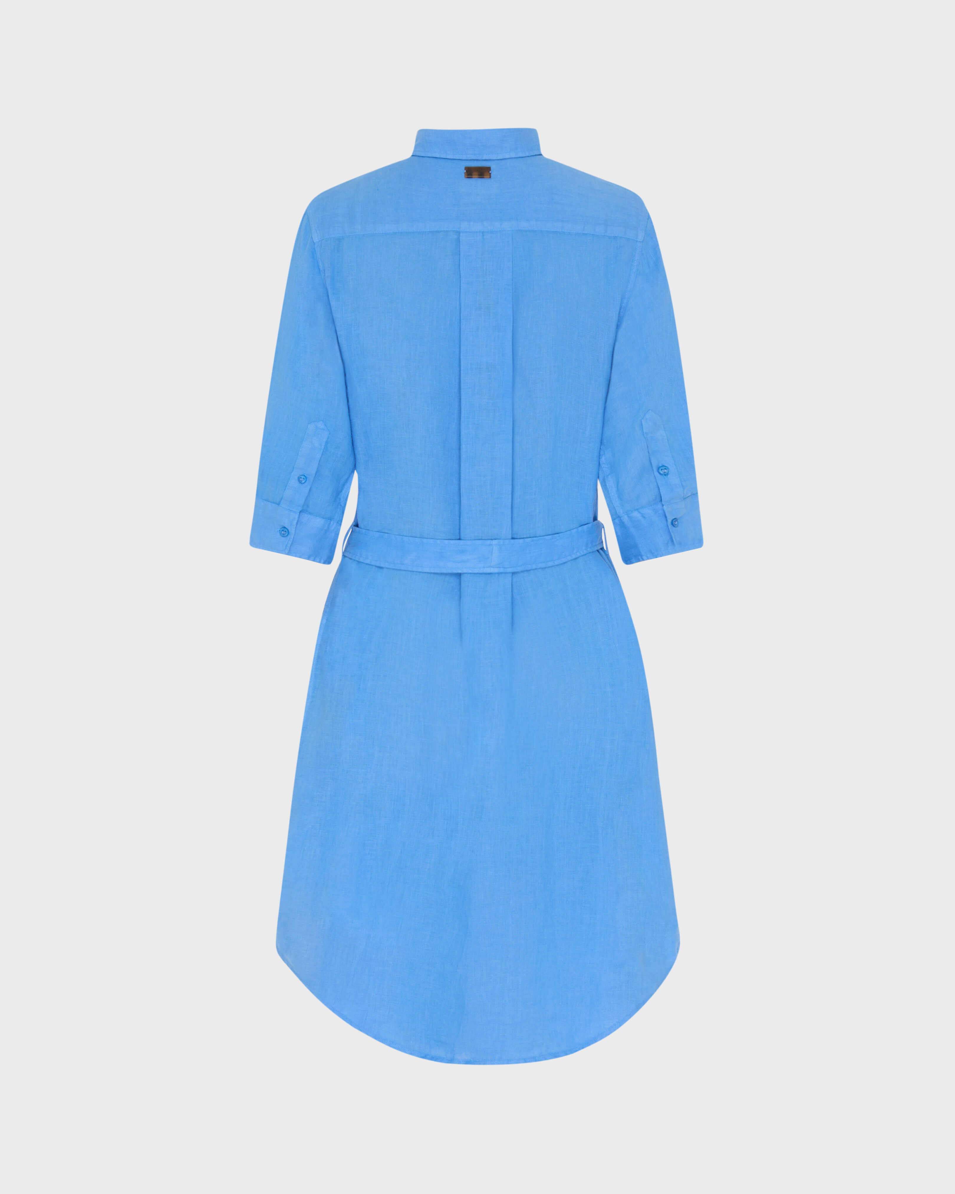 Solid Hemdkleid aus Leinen für Damen TRINIDAD back view