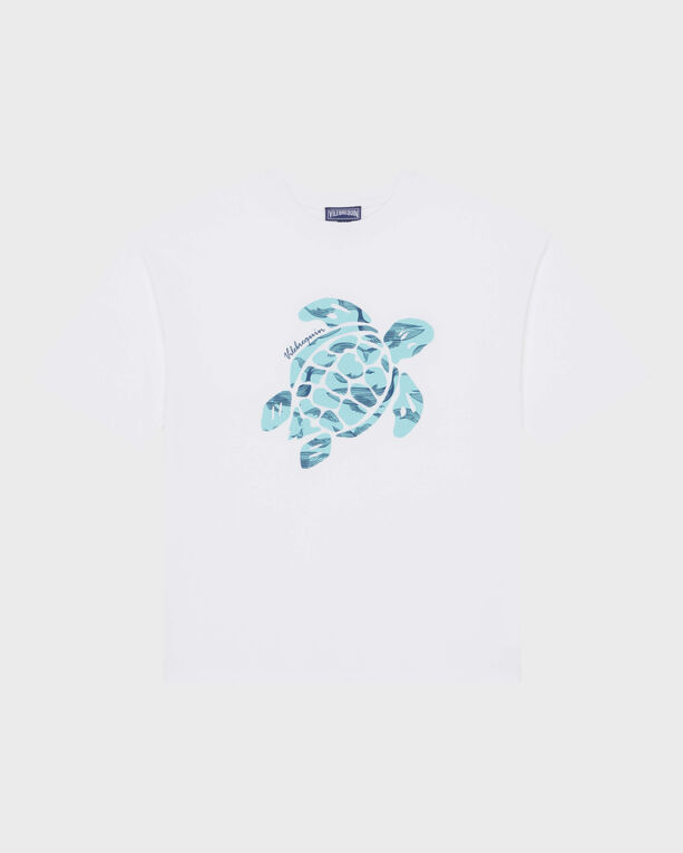 Vilebrequin - Boys Oversize T-shirt Printed Whales Turtle - Tee Shirt - Gaspard - White - Size 8