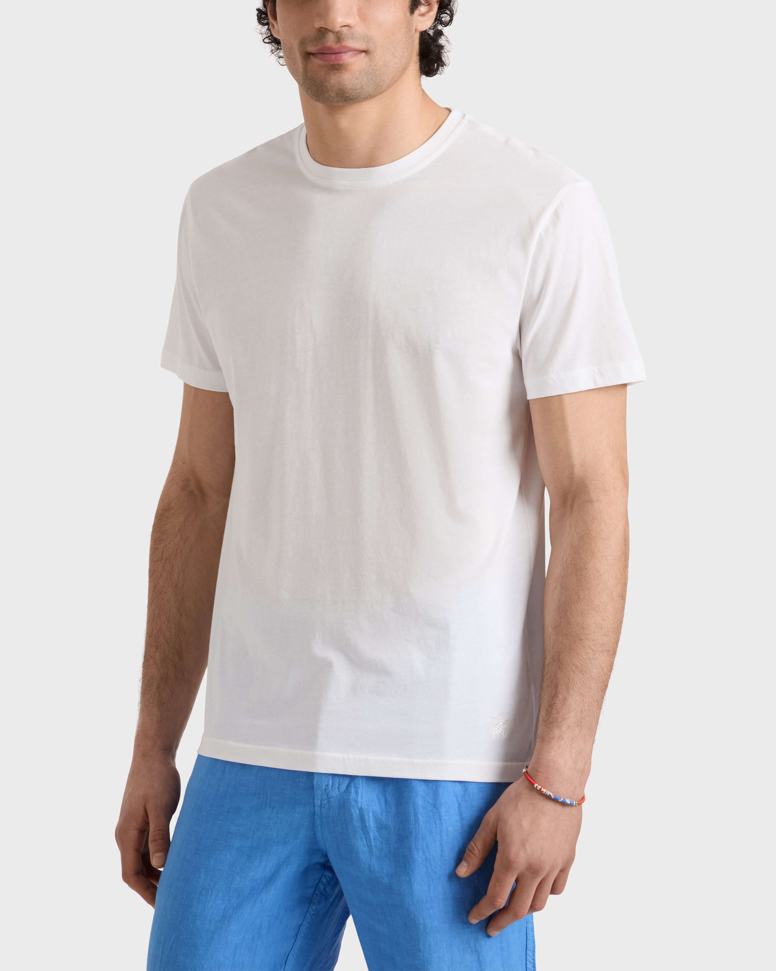 Men Organic Cotton T-shirt Tropicalissimo POPPY RED frontworn view