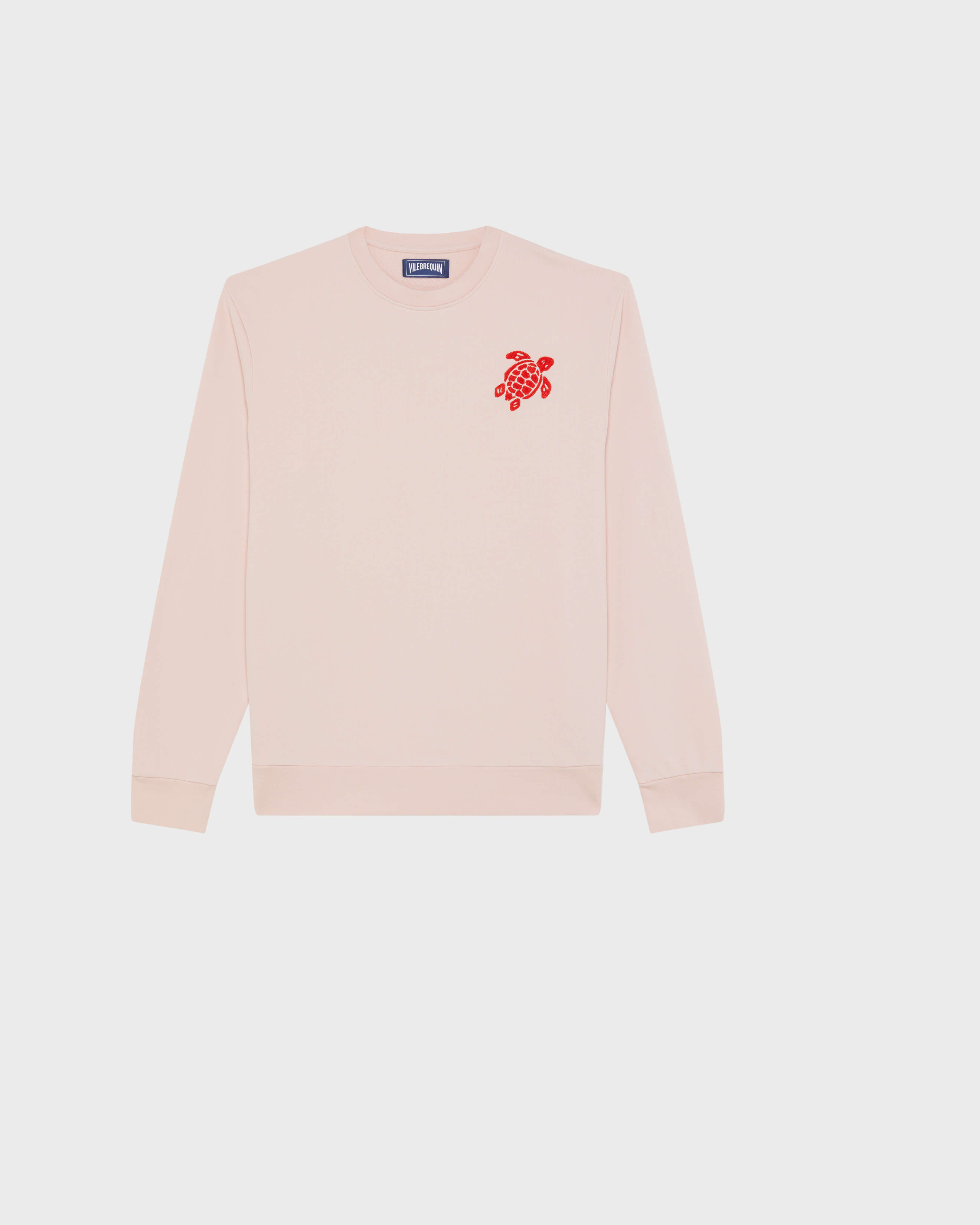 Men Crewneck Organic Cotton Sweatshirt Turtle PEONY front view