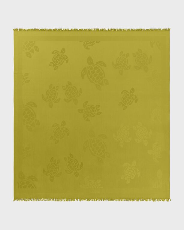 Vilebrequin - Wool And Silk Scarf Ronde Des Tortues - Scarves - Sublime - Green - Size OSFA