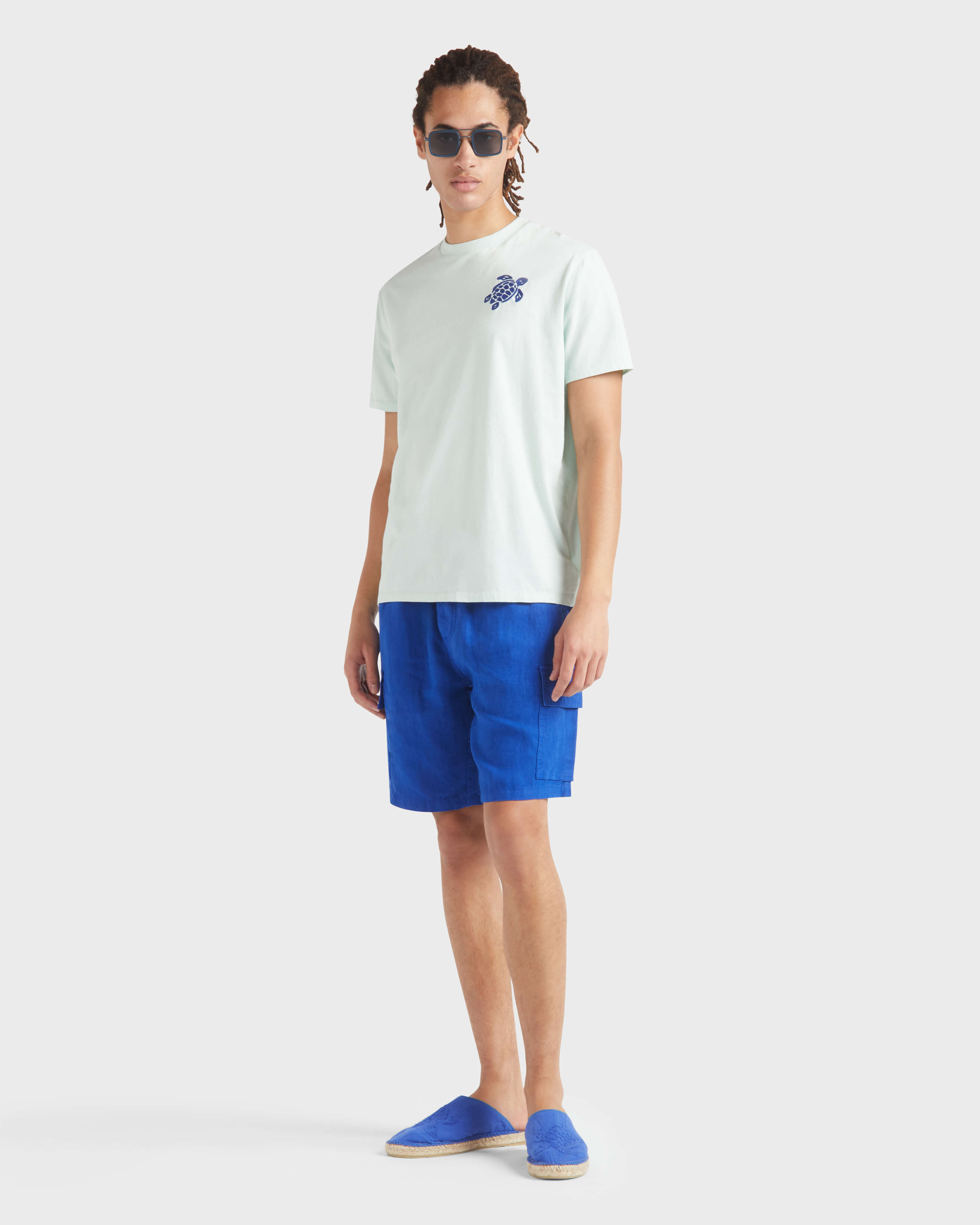 Bermudas de lino para hombre con bolsillos cargo MARRAKECH supp1 view