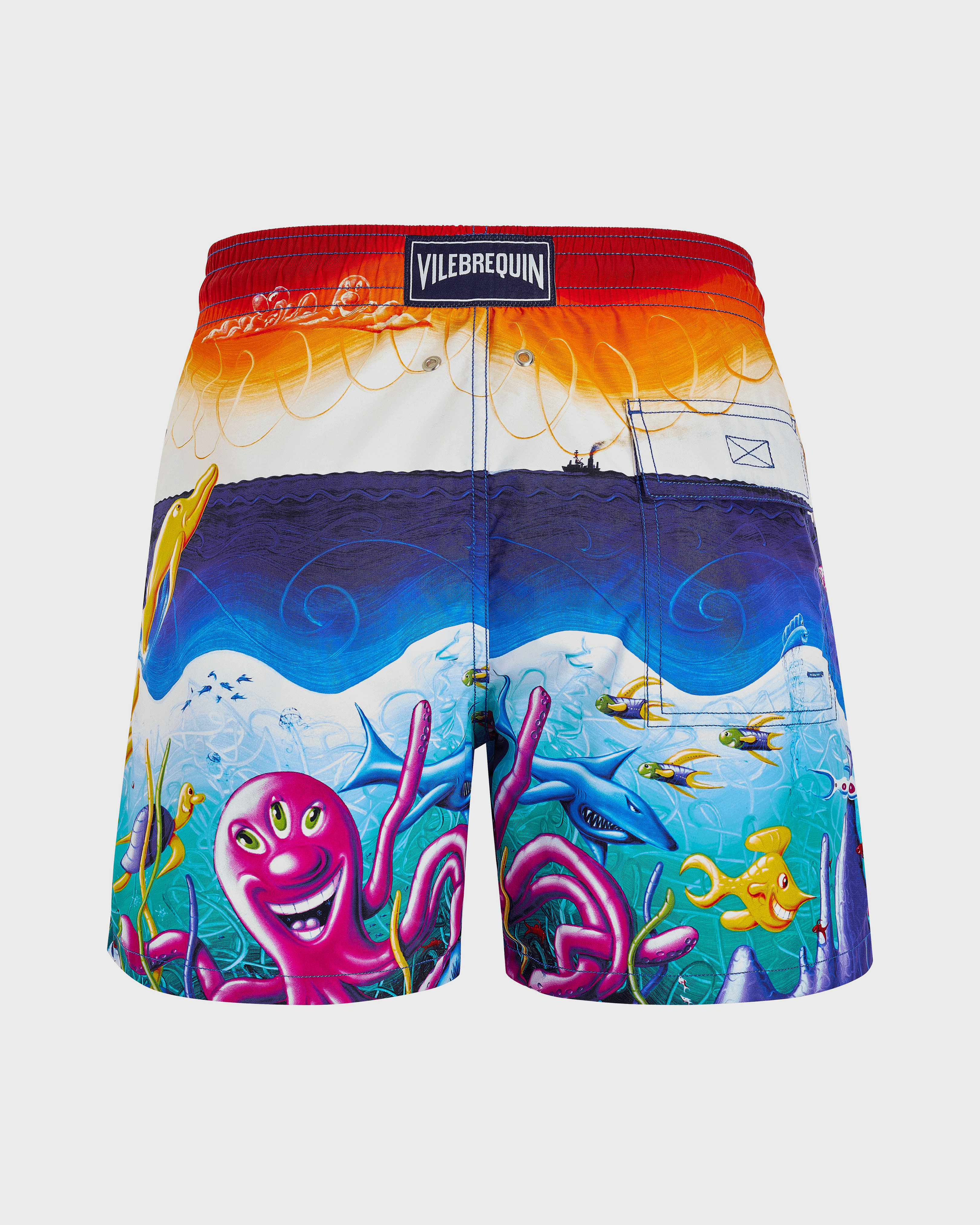 Men Swim Shorts Mareviva - Vilebrequin x Kenny Scharf MULTICOLORE back view