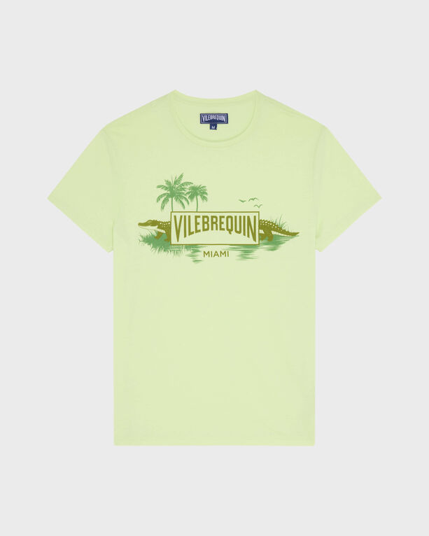 Vilebrequin - Men Organic Cotton T-shirt City - Tee Shirt - Thom - Green - Size XXL