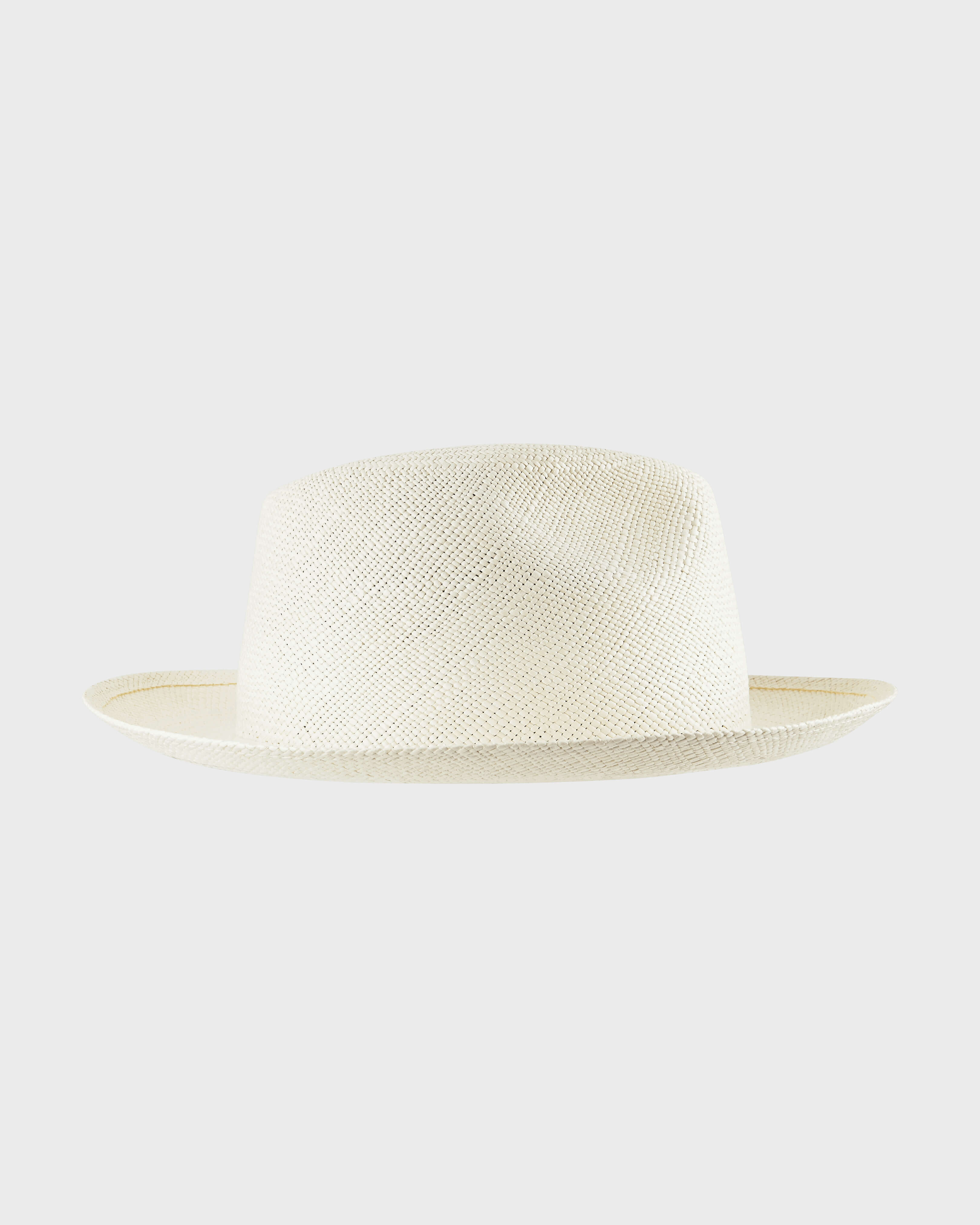 Natural Straw Panama Hat Solid SAND back view