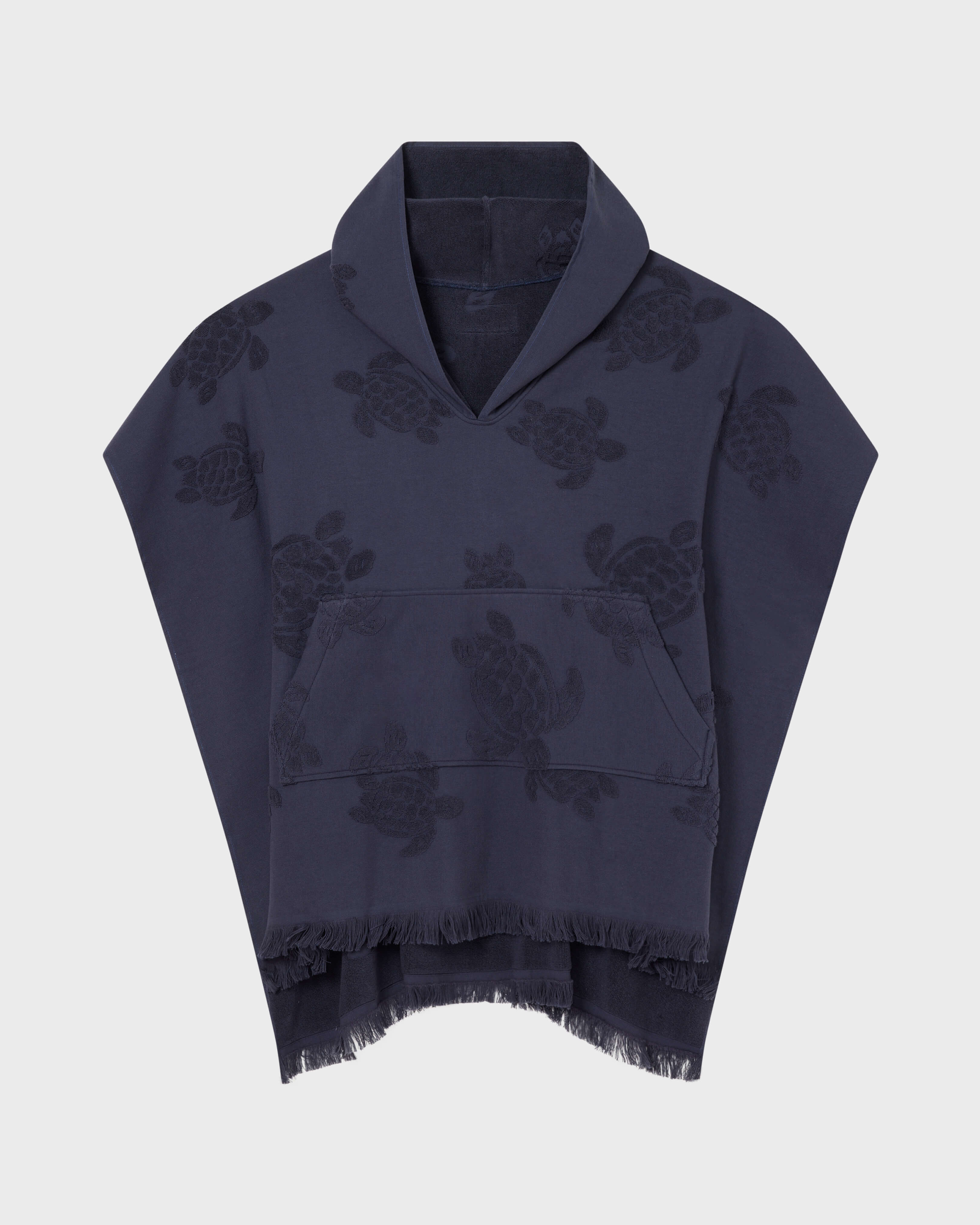 Terry Poncho NAVY front view