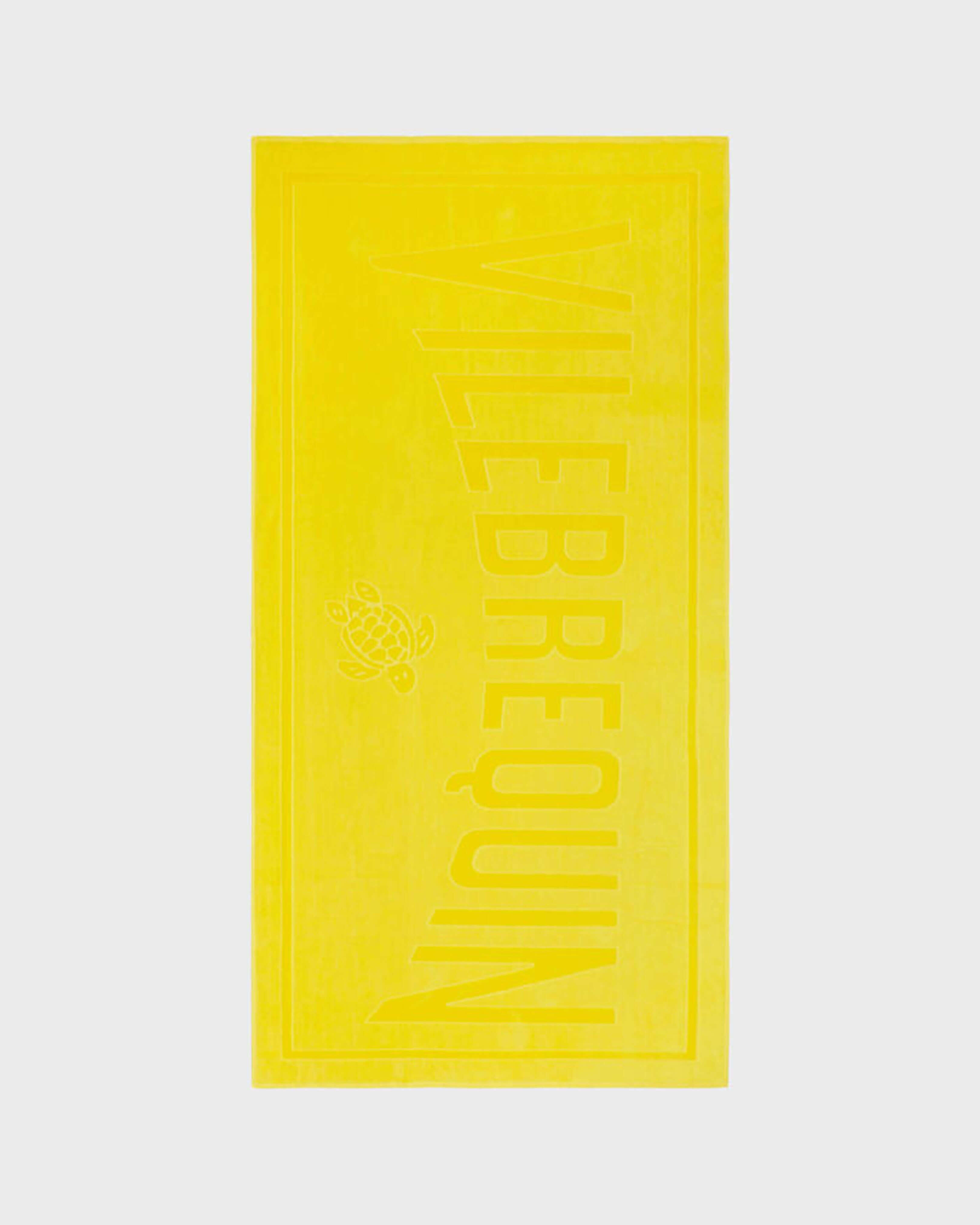Solid Organic Cotton Beach Towel SUN front view