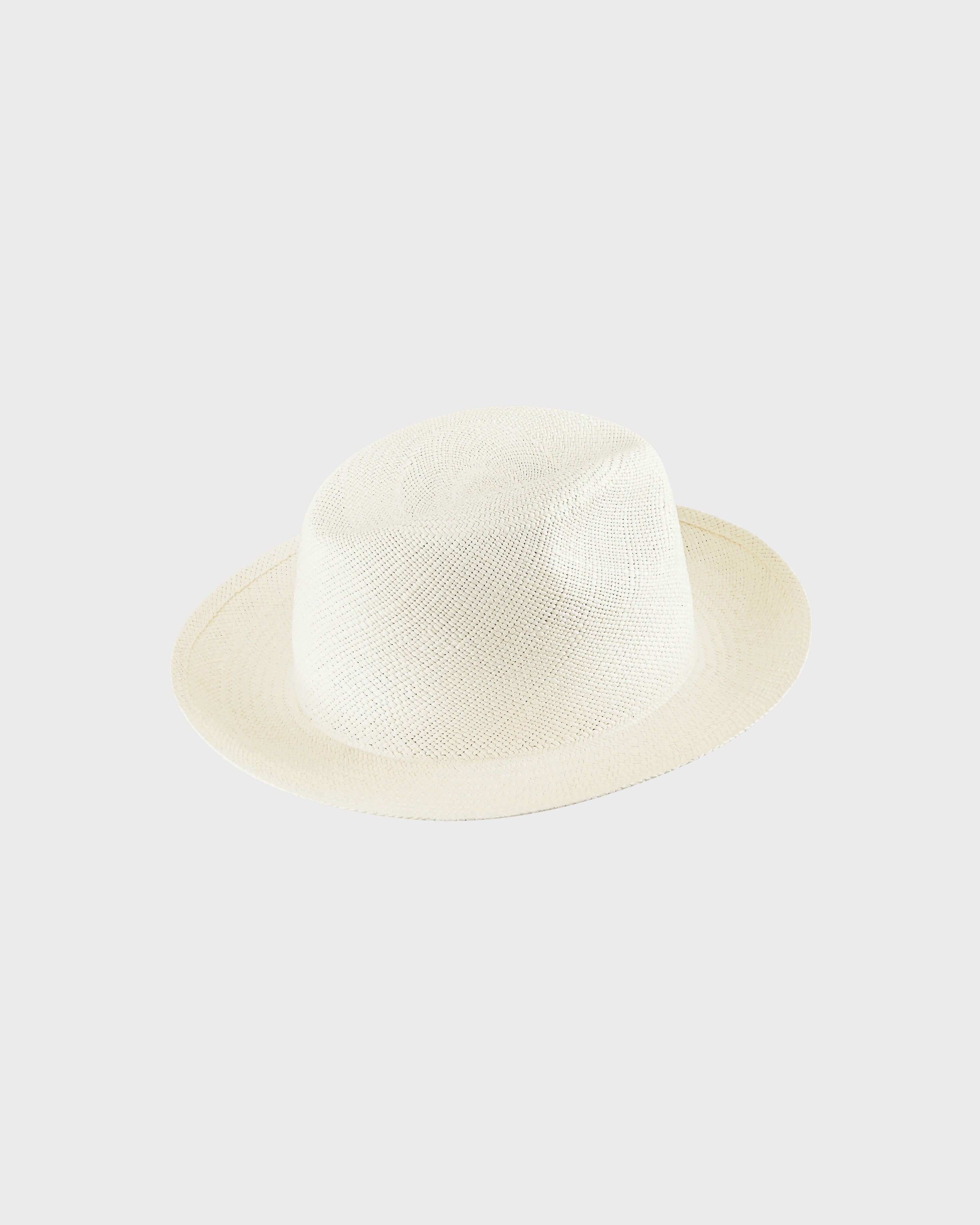 Natural Straw Panama Hat Solid SAND front view