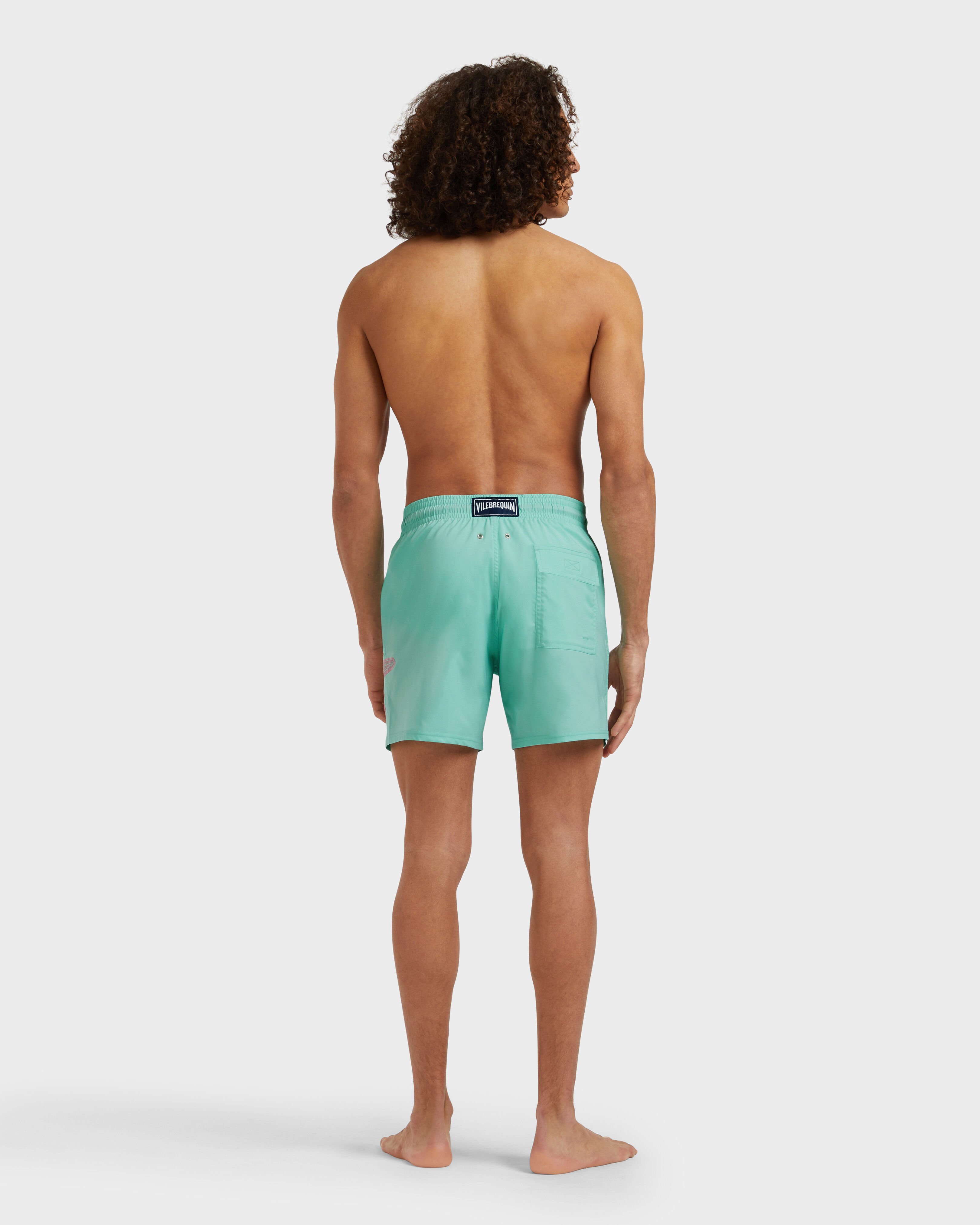 Men Stretch Short Swim Shorts Placed Starlette CARIBBEAN backworn view