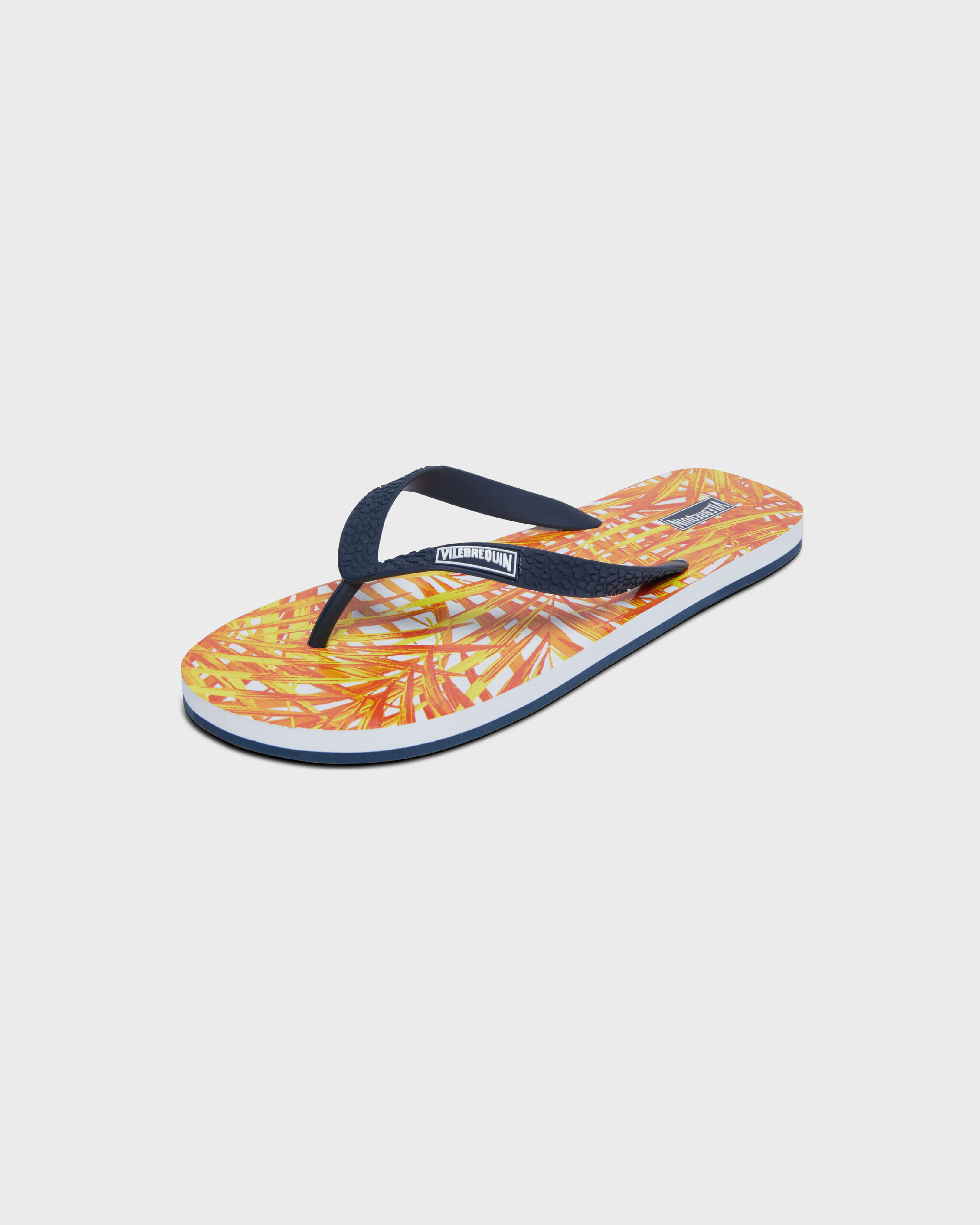 Men Beach Flip Flops Palm Leaves MANGO back view