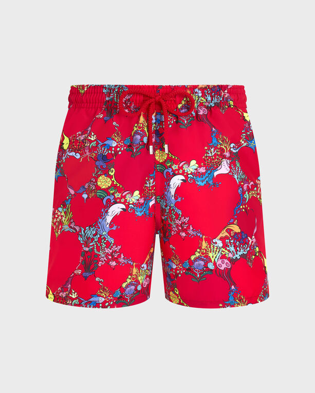 Vilebrequin - Men Swim Trunks Amor - Swimwear - Moorea - Red - Size S
