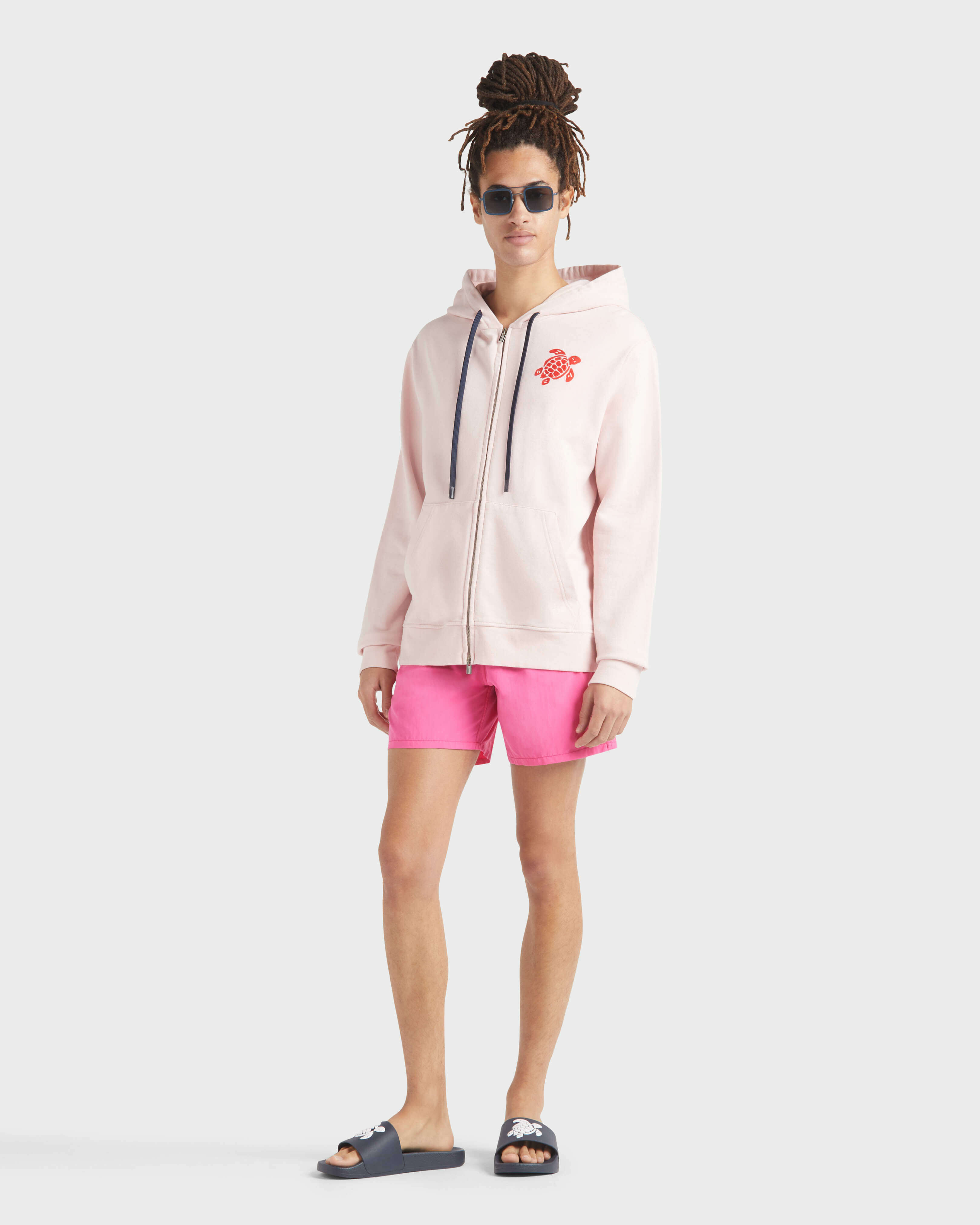 Men Cotton Full Zip Cardigan Turtle PEONY supp1 view