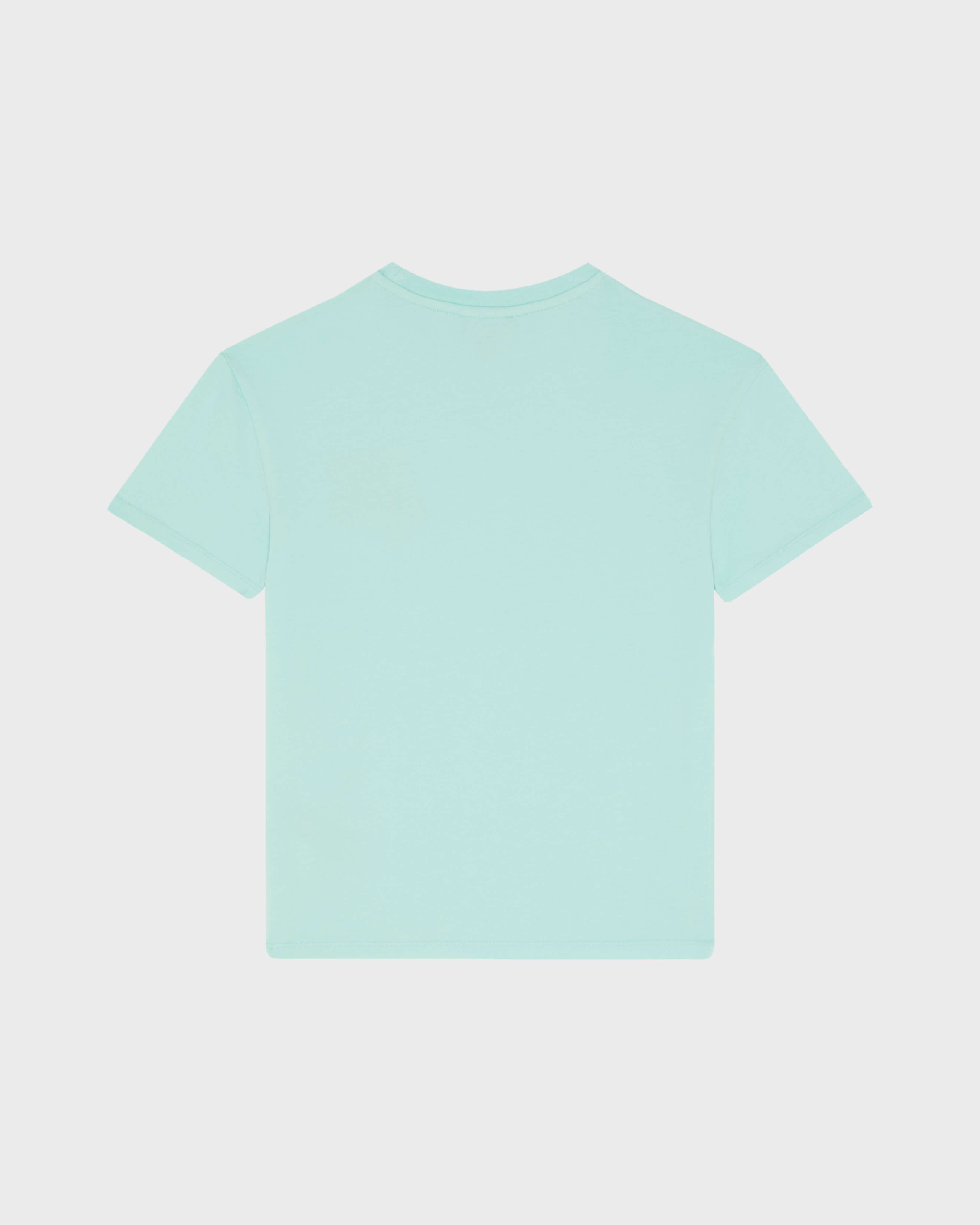 Camiseta de algodón orgánico con tortuga bordada para niño CARIBBEAN back view