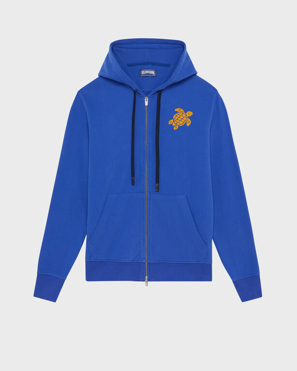 Vilebrequin - Baumwoll-cardigan Mit Durchgehendem Reißverschluss Und Großer Schildkrötenstickerei Für Herren - Sweatshirt - Malanti - Blau - Größe XXL Vilebrequin - Baumwoll-cardigan Mit Durchgehendem Reißverschluss Und Großer Schildkrötenstickerei Für Herren - Sweatshirt - Malanti - Blau - Größe XXL