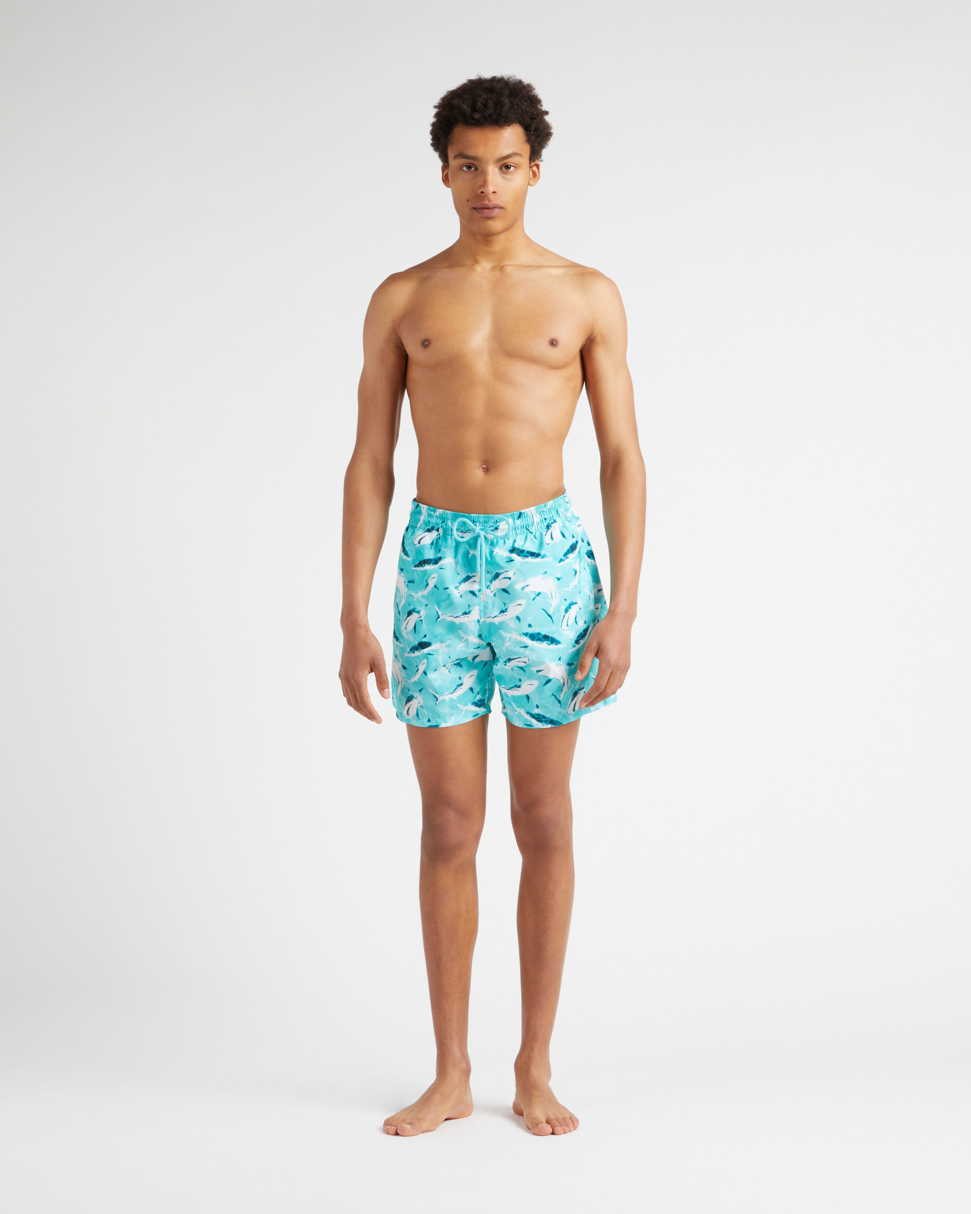 Men Ultra-Light and Packable Swim Trunks Requins LAGOON frontworn view