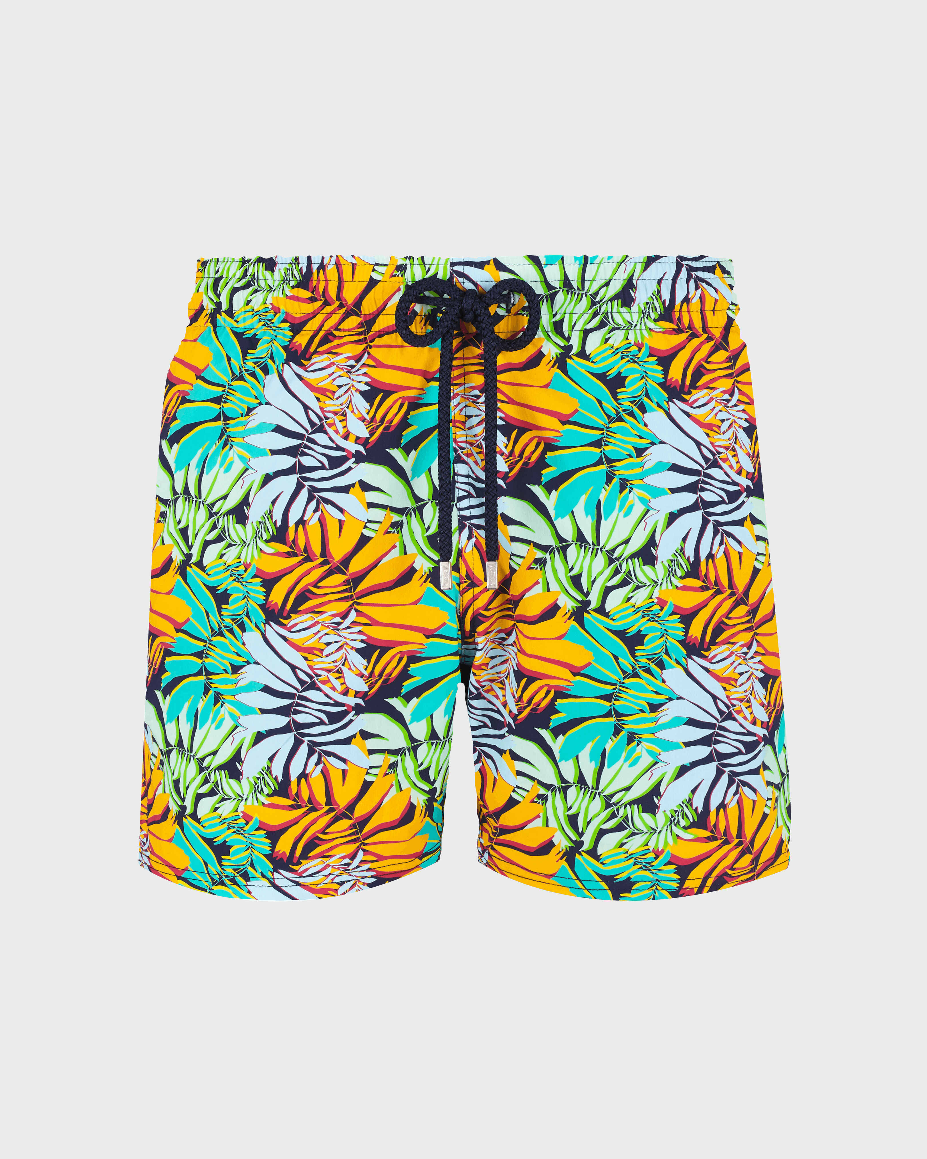 Bañador elástico con estampado Jungle para hombre MIDNIGHT BLUE front view