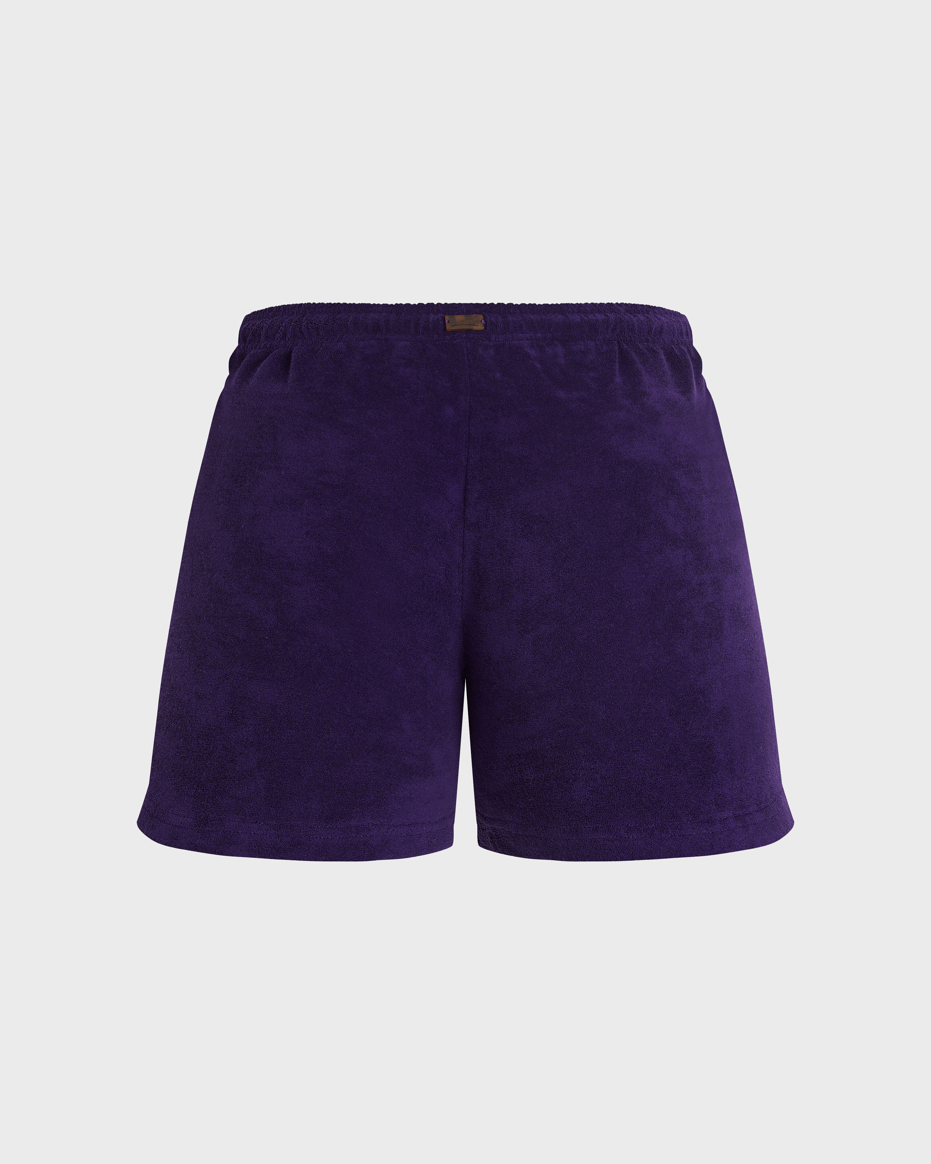 Short  en éponge femme uni VIOLETTE back view
