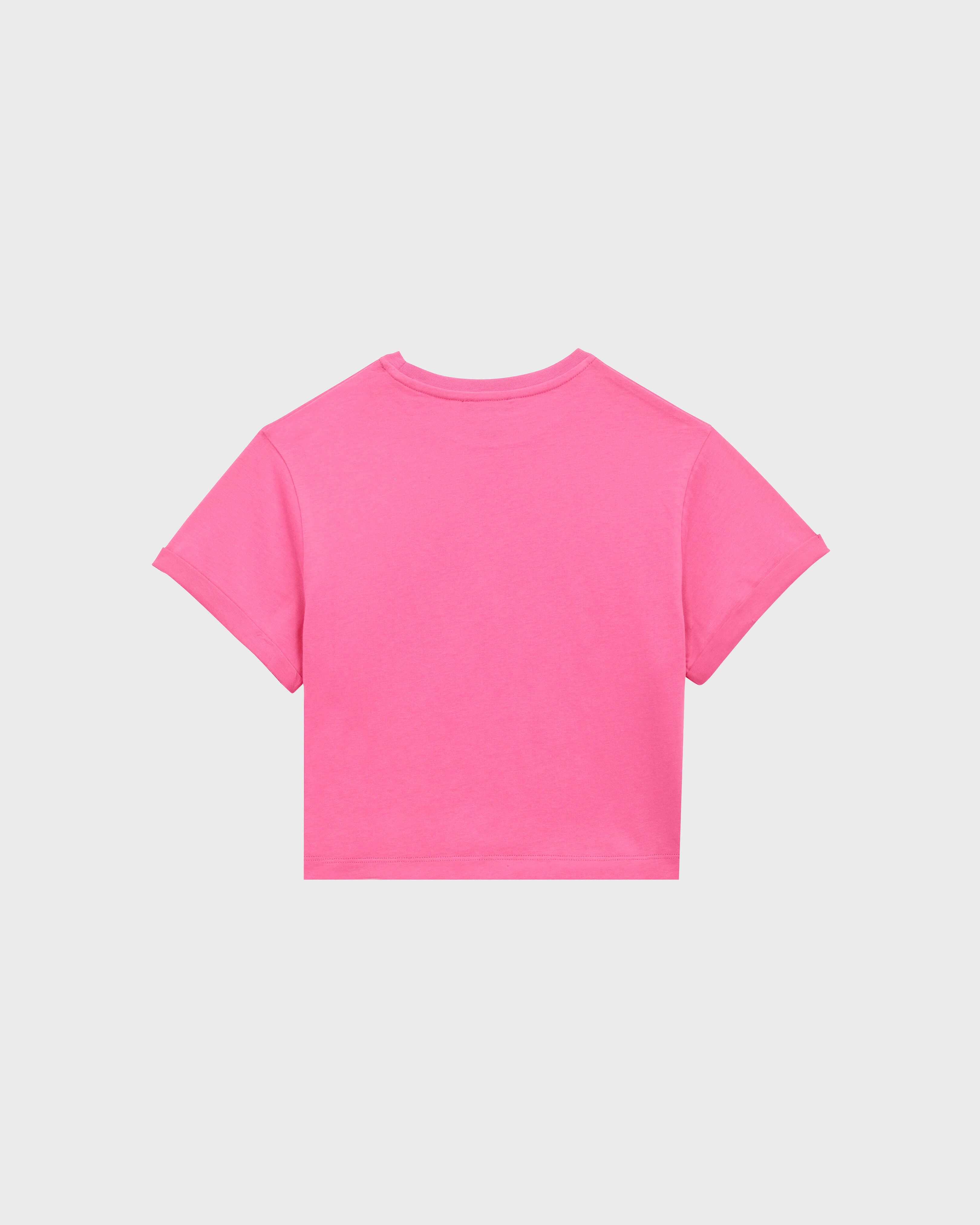 Girls Organic Cotton Printed T-shirt BOUGAINVILLEA back view