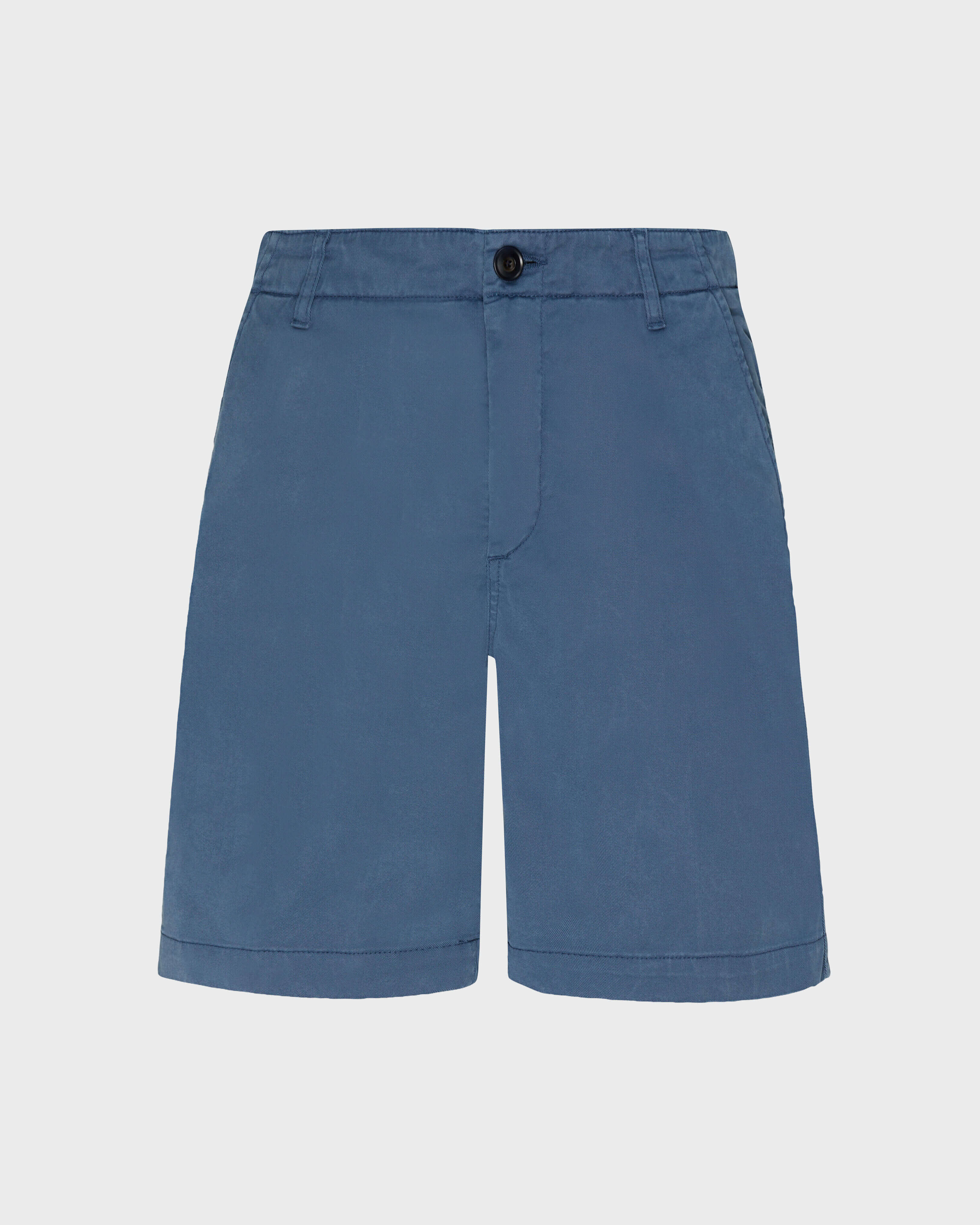 Men Tencel Gabardine Bermuda Shorts SEA BLUE front view