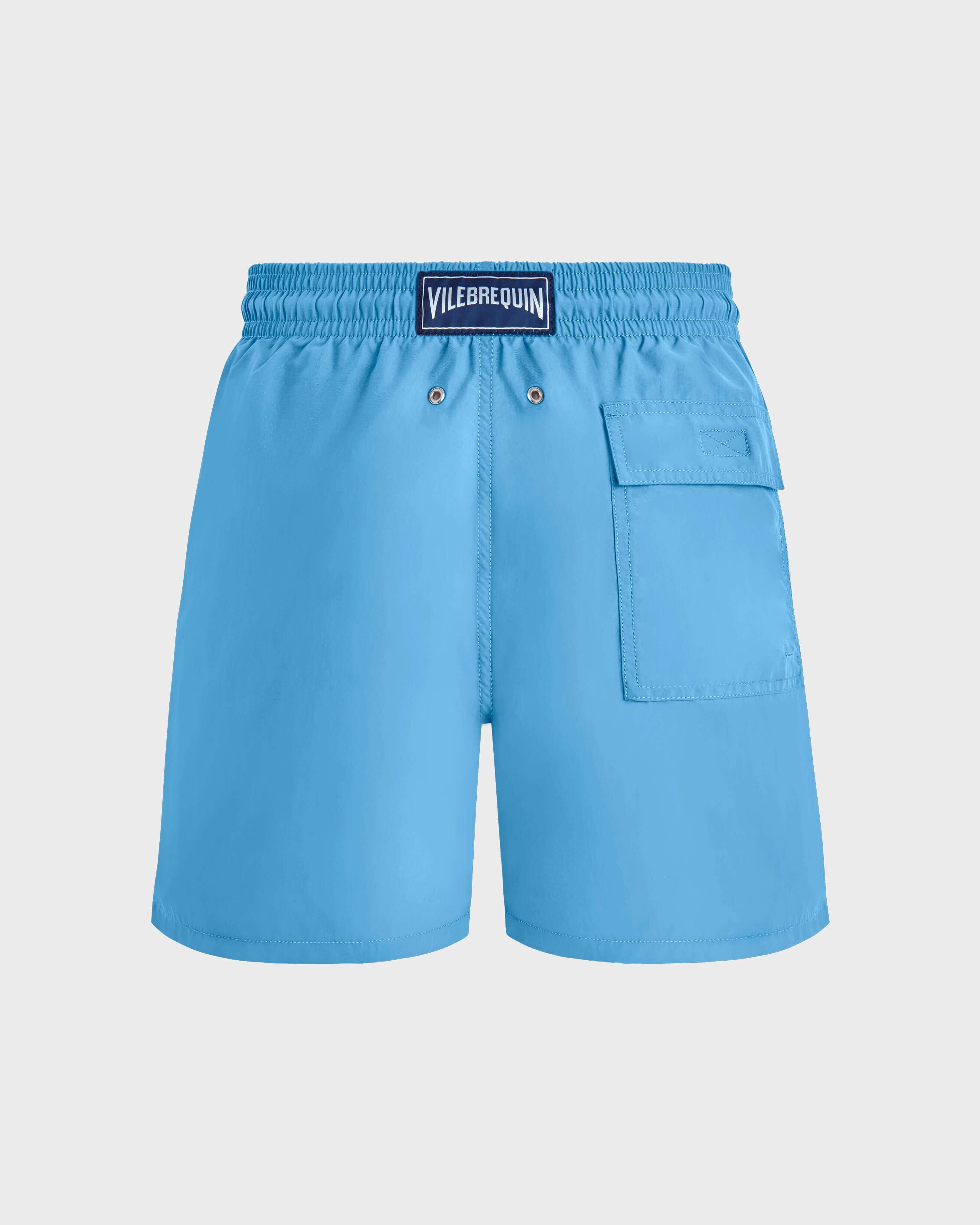 Pantaloncini mare uomo tinta unita FLAX FLOWER back view