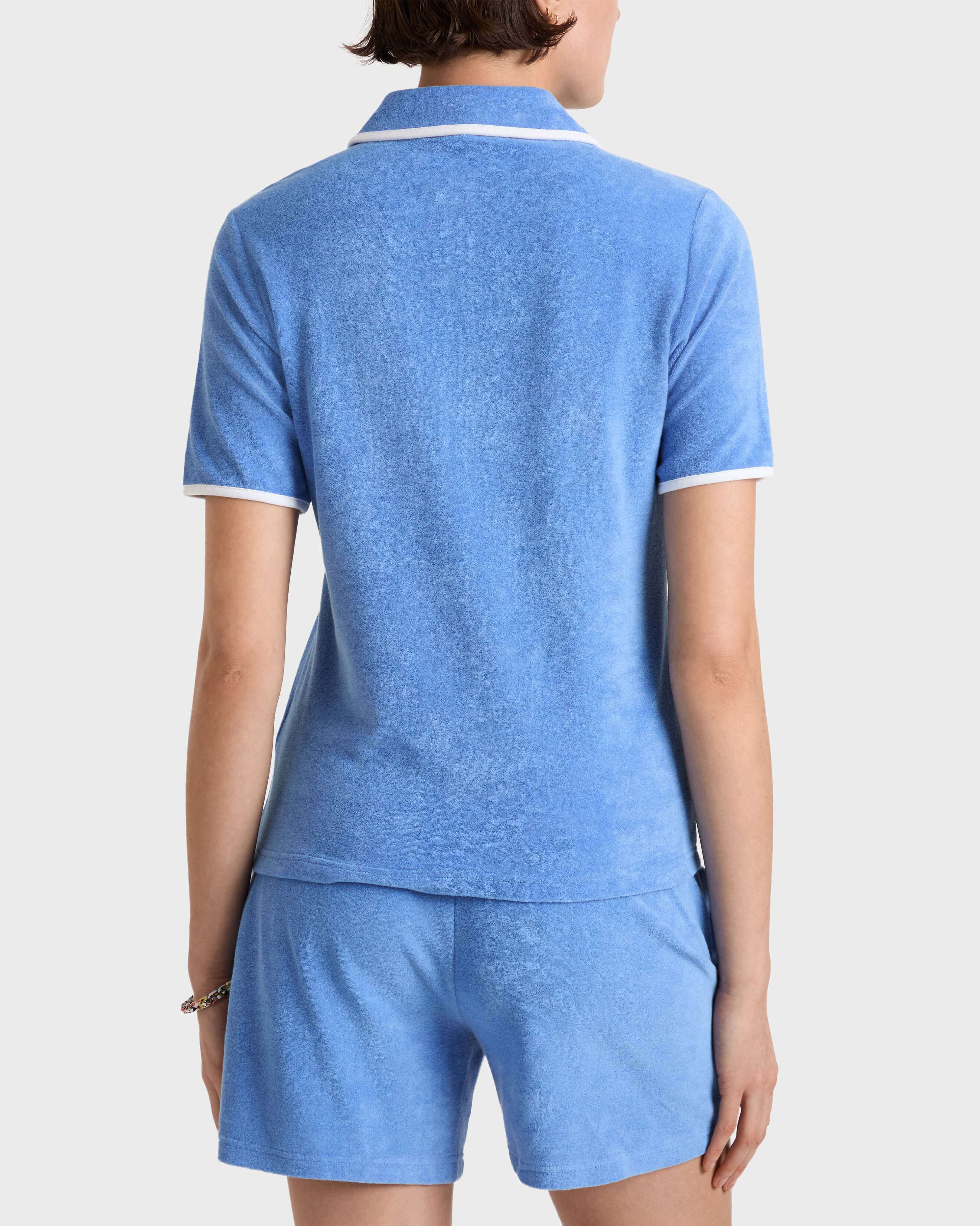 Polo donna in spugna tinta unita TRINIDAD backworn view