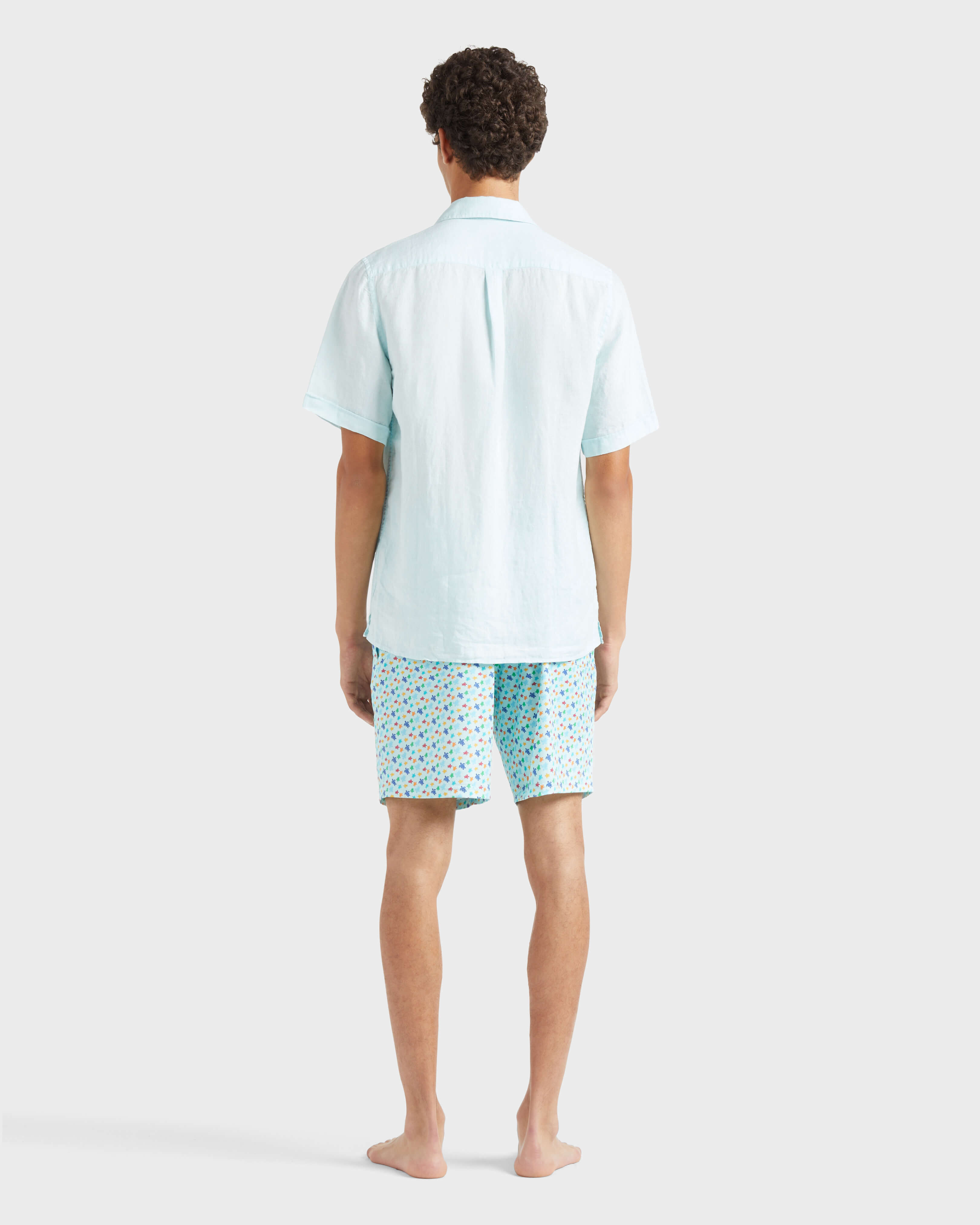 Men Bowling Shirt Solid PACIFIC backworn view