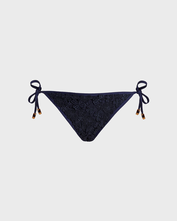 Vilebrequin - Women Bikini Bottom Embroidered Guipure Florale - Swimwear - Tropez - Blue - Size M/L