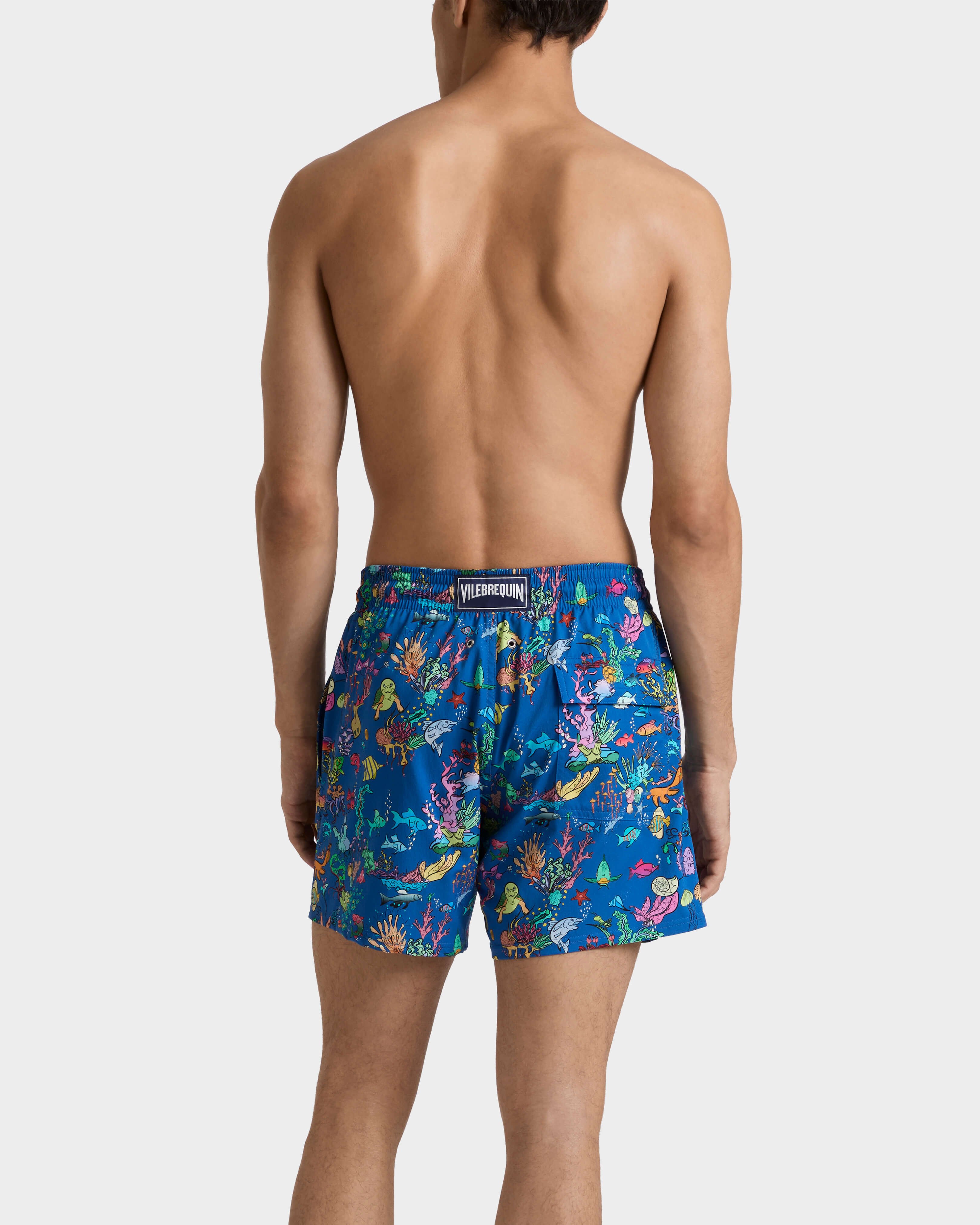 Men Stretch Short Swim Shorts Aquarium PALACE backworn view