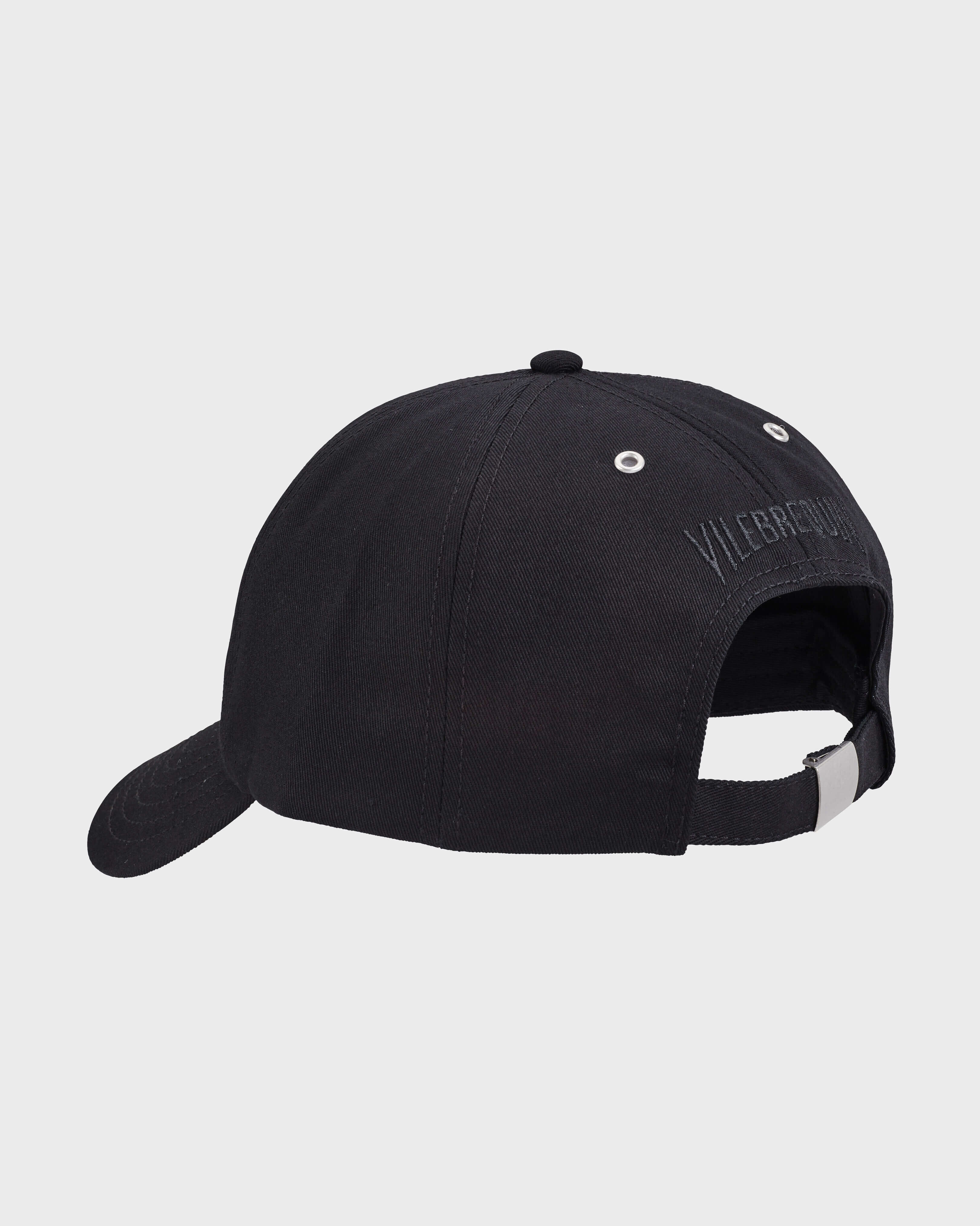 Gorra lisa unisex NEGRO back view