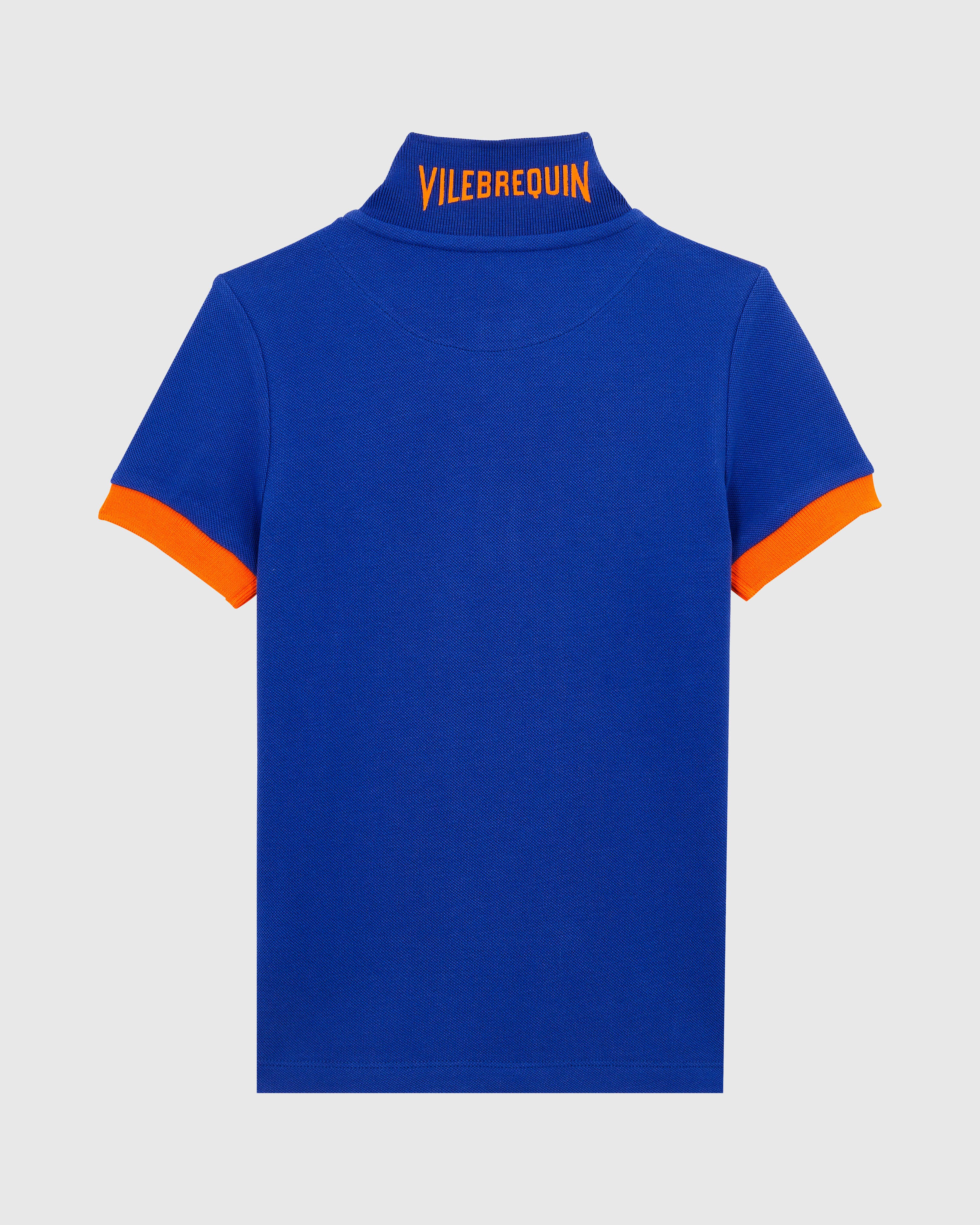 Boys Organic Cotton Polo Solid MARRAKECH back view