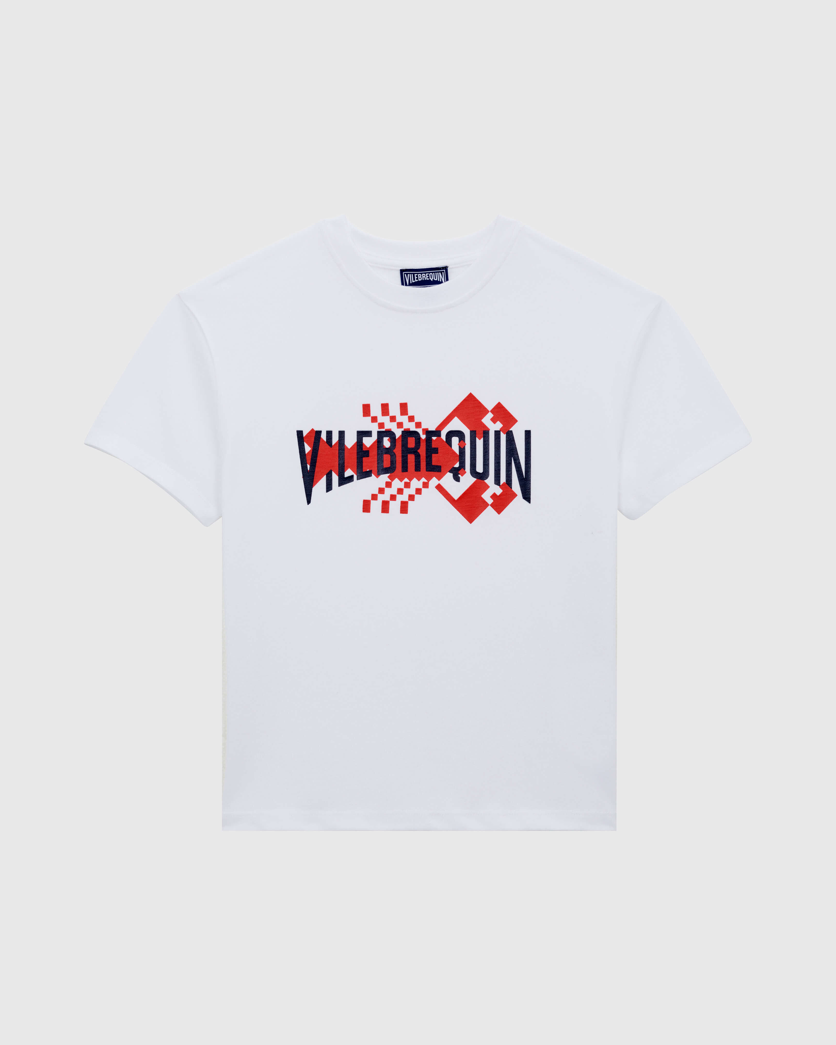 Boys Cotton T-shirt Homar Pixel WHITE front view