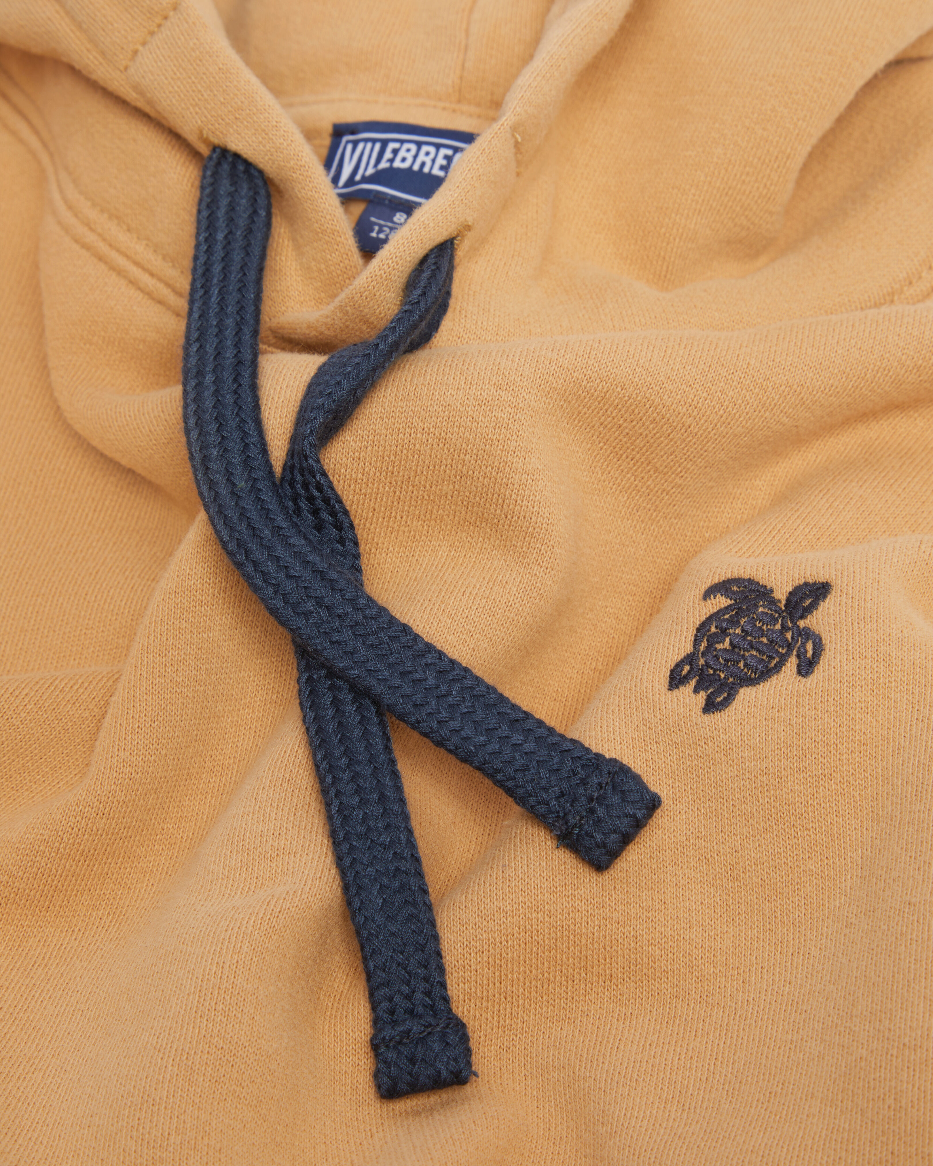 Boys Hoodie Sweatshirt Embroidered Turtle MOCHA look1 view