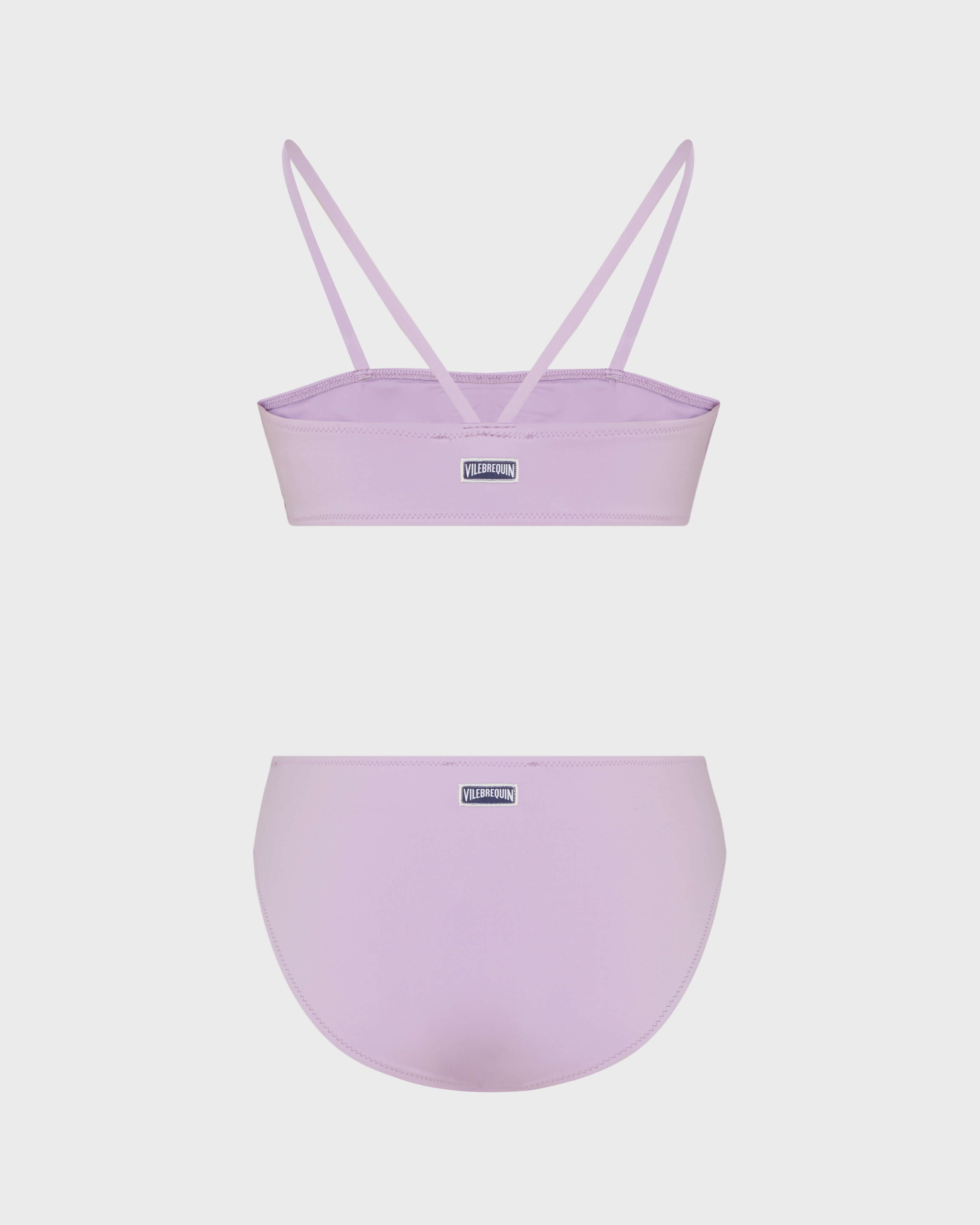 Bañador de dos piezas de color liso para niña FLEUR back view