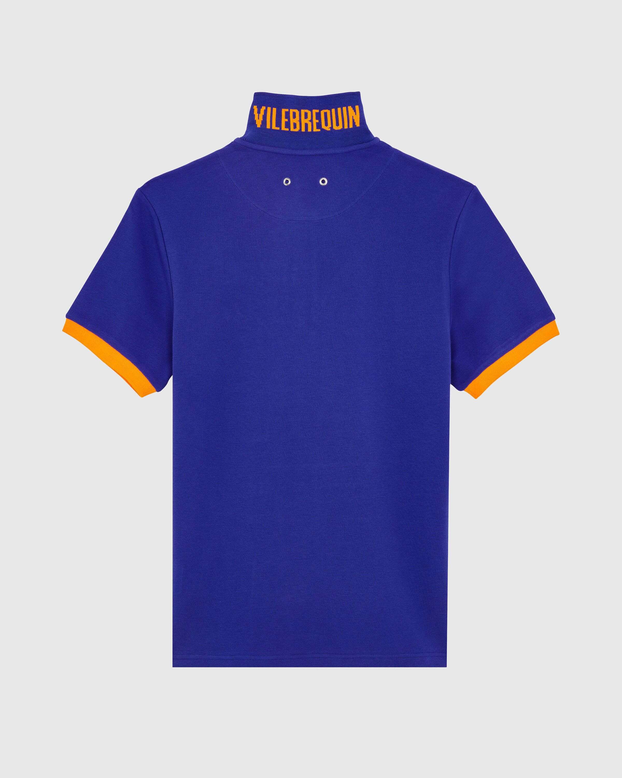 Men Organic Cotton Pique Polo Shirt Solid MARRAKECH back view