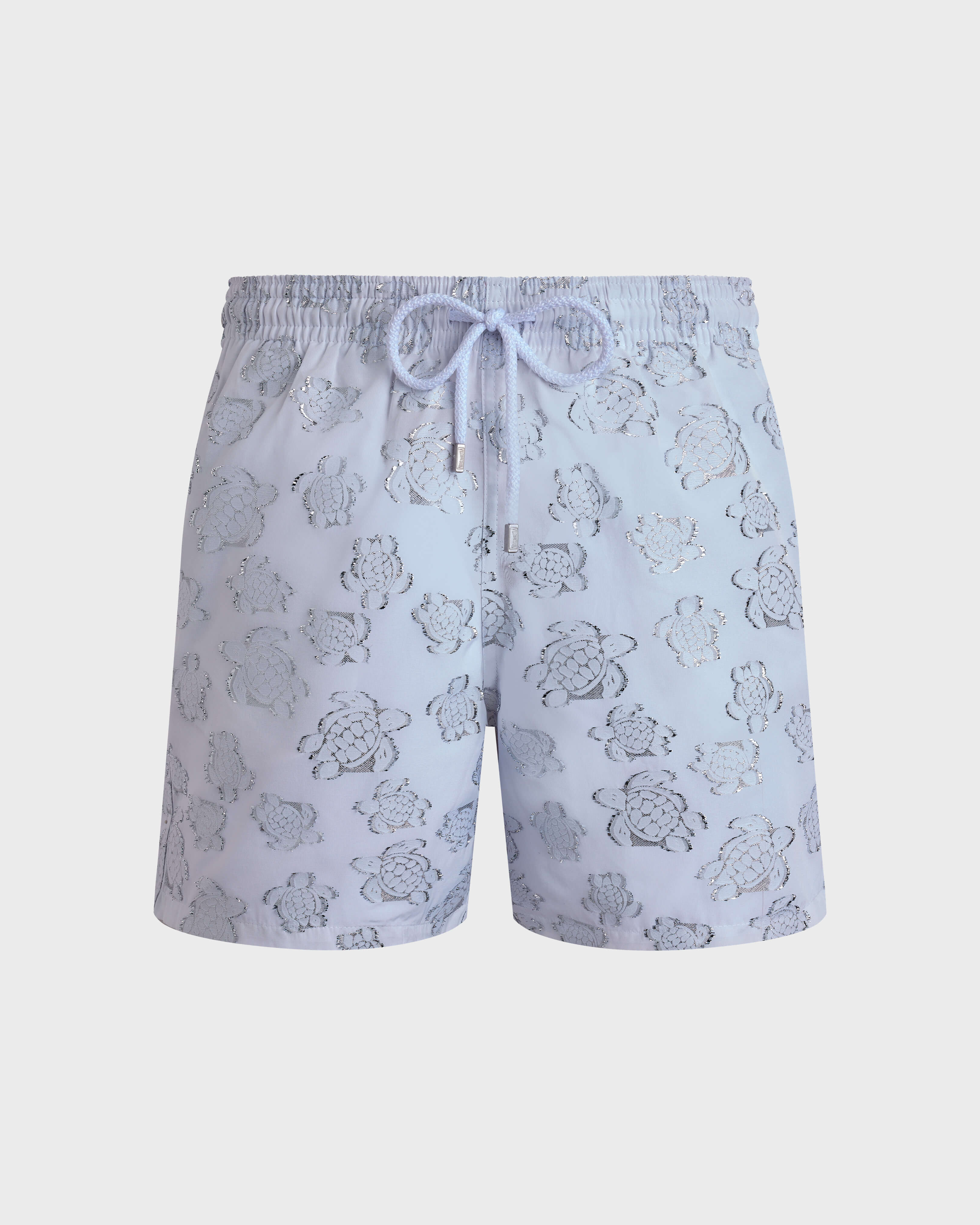 Men Swim Shorts Ronde des tortues Jacquard WHITE front view