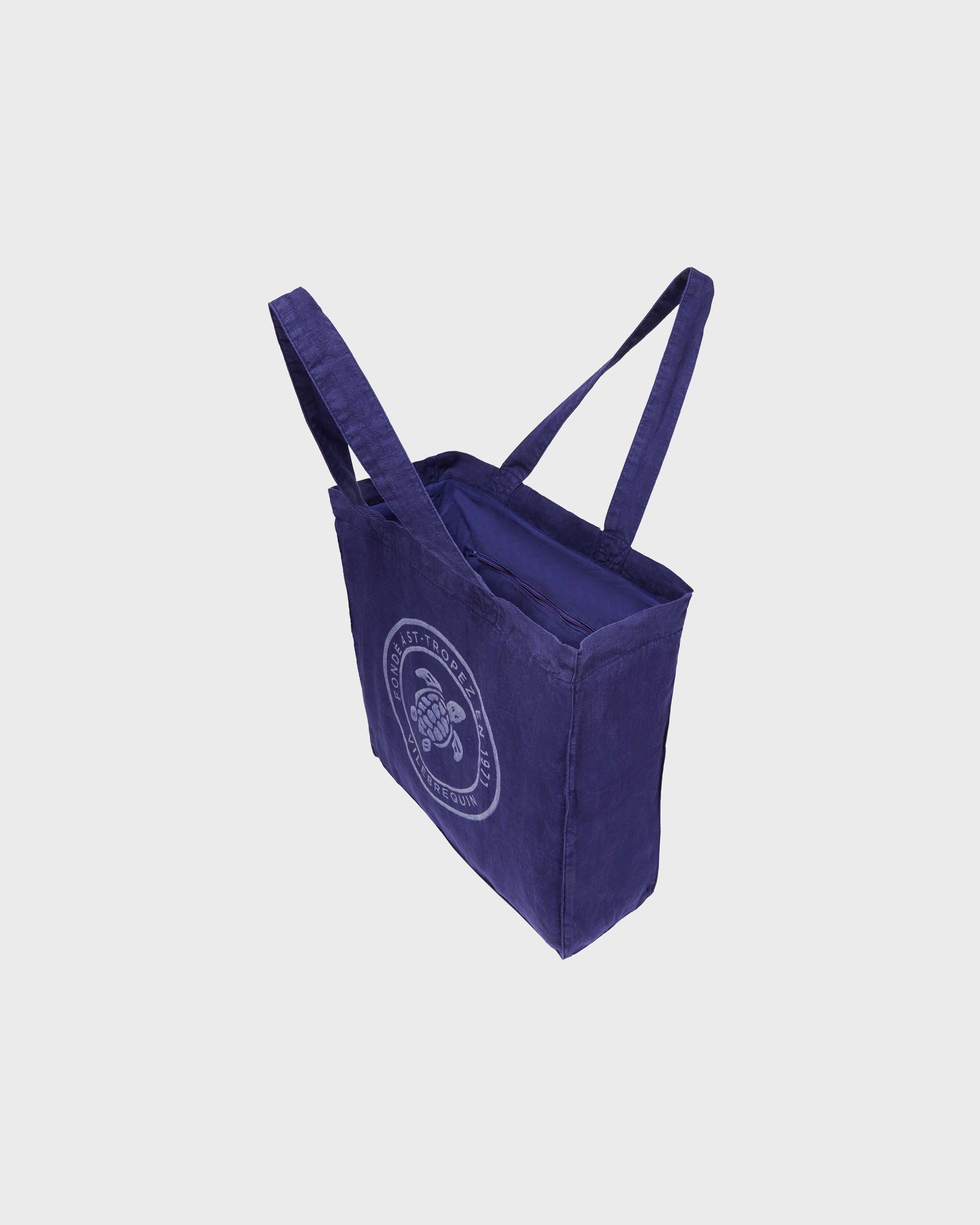 Borsa tote in lino Turtle MIDNIGHT supp1 view