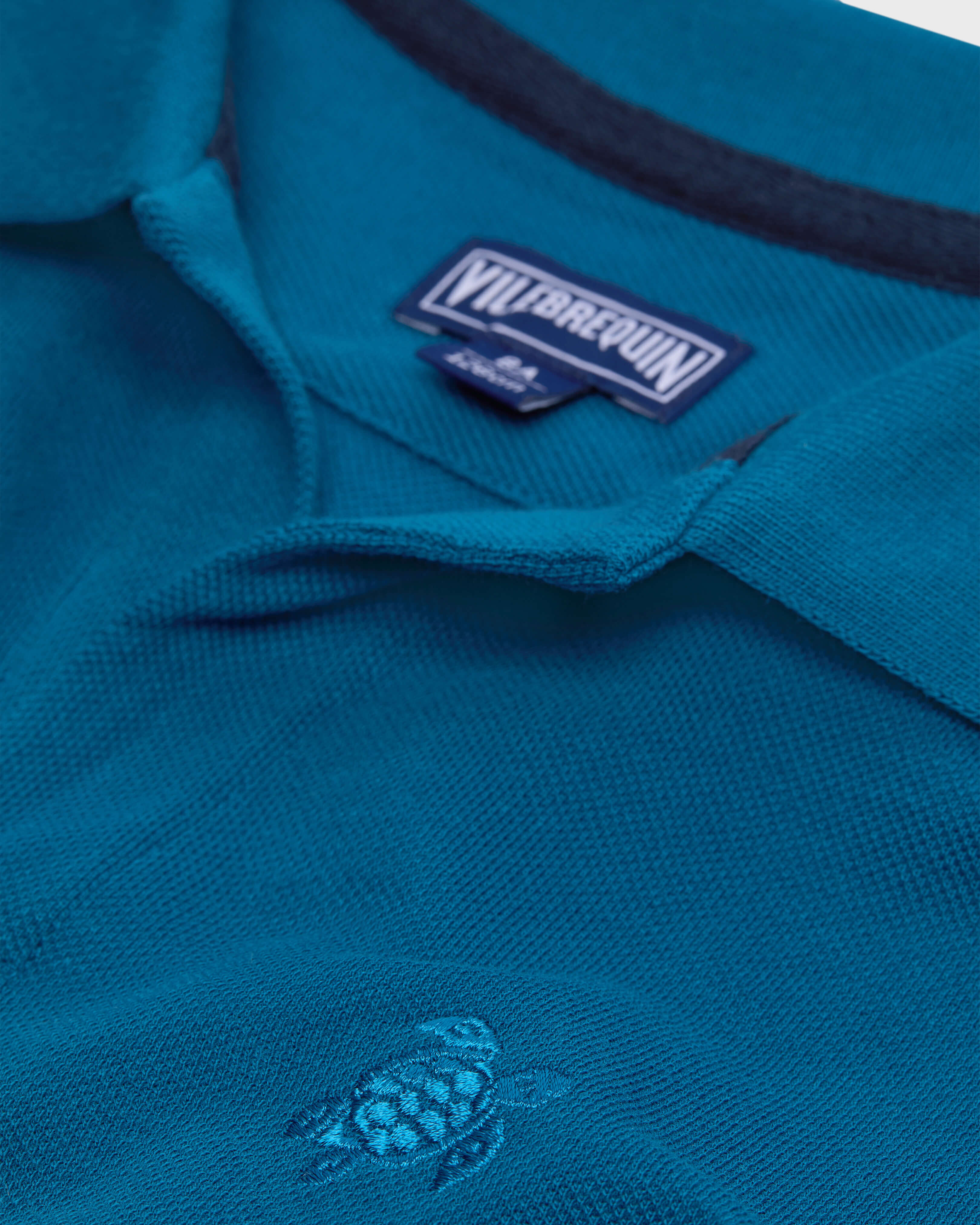 Polo bambino in cotone biologico tinta unita PEACOCK look1 view