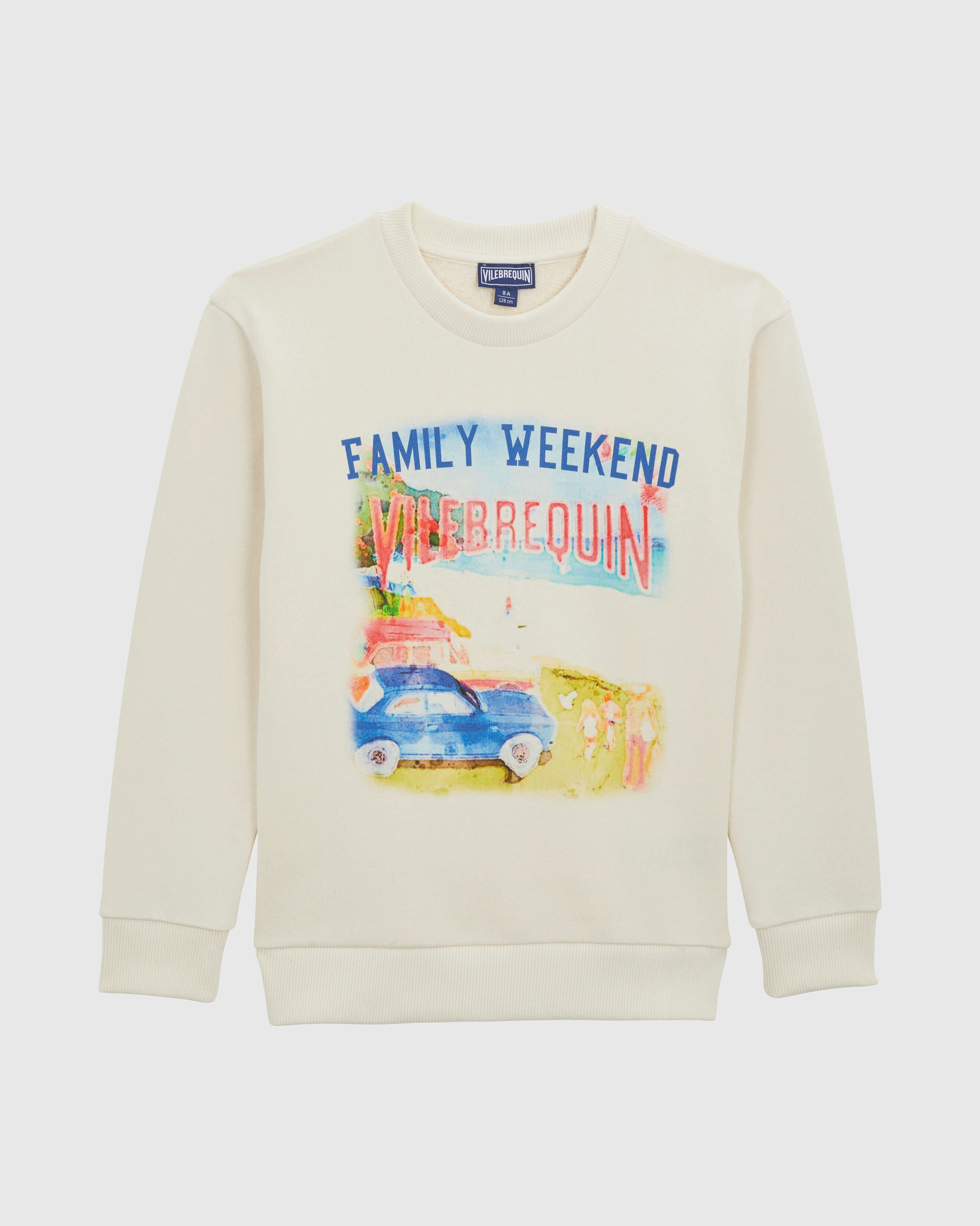 Kids Crewneck Sweatshirt Family Weekend OFF WHITE front view