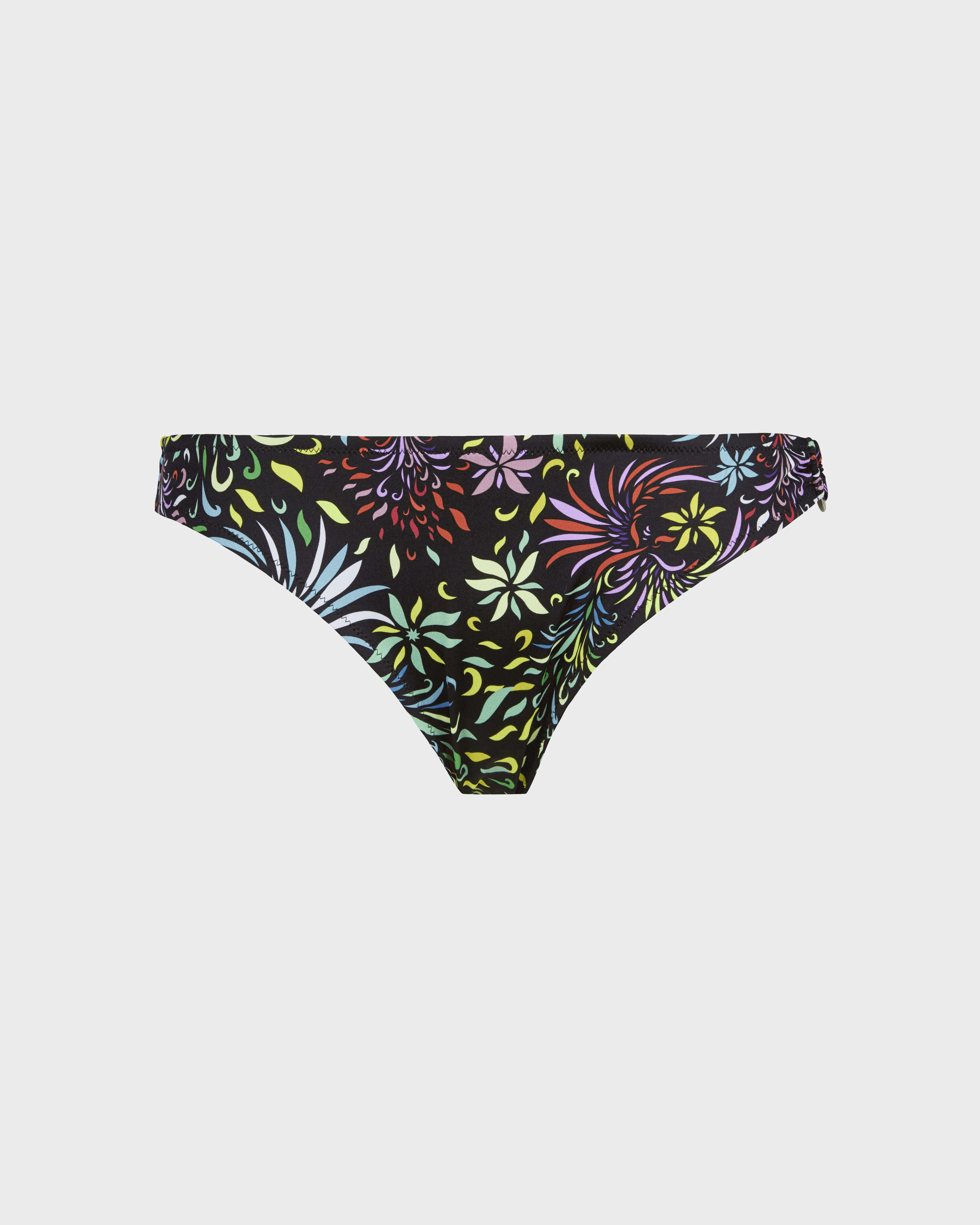 Women Bikini Bottom Asymmetrical Evening Birds NERO front view