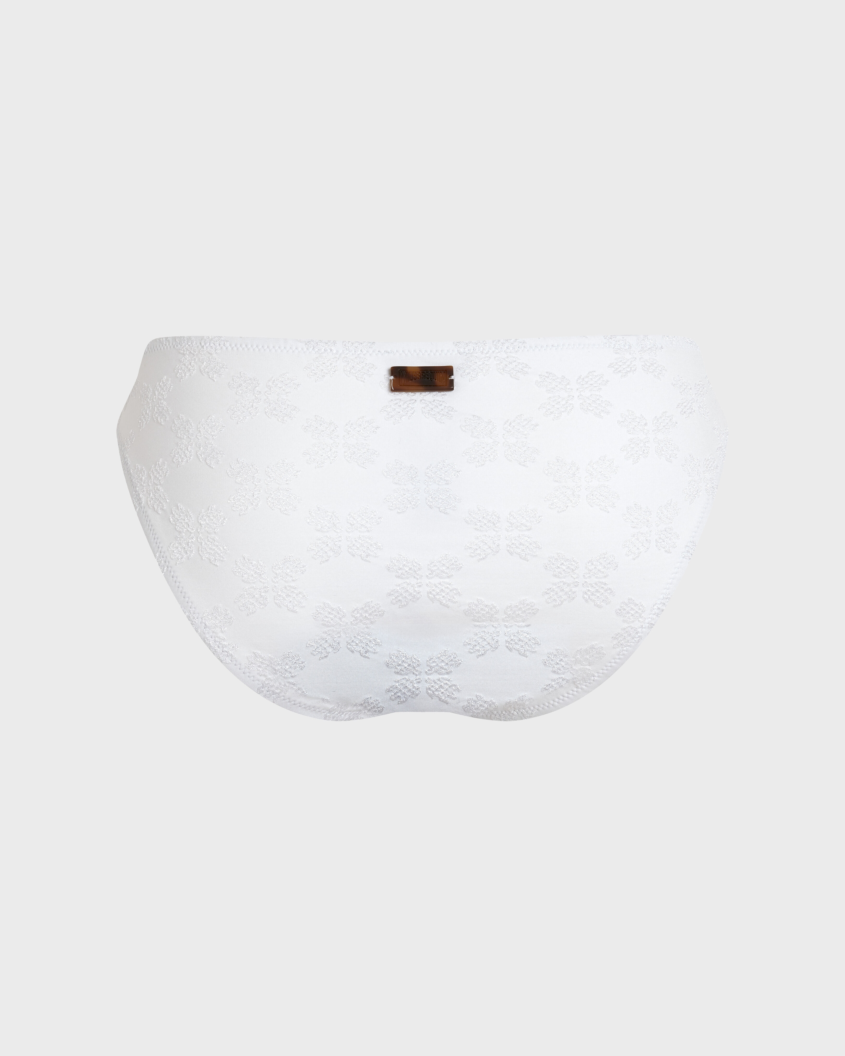 Turtles Monogram Midi-Bikinihose aus Jacquard für Damen WEISS back view