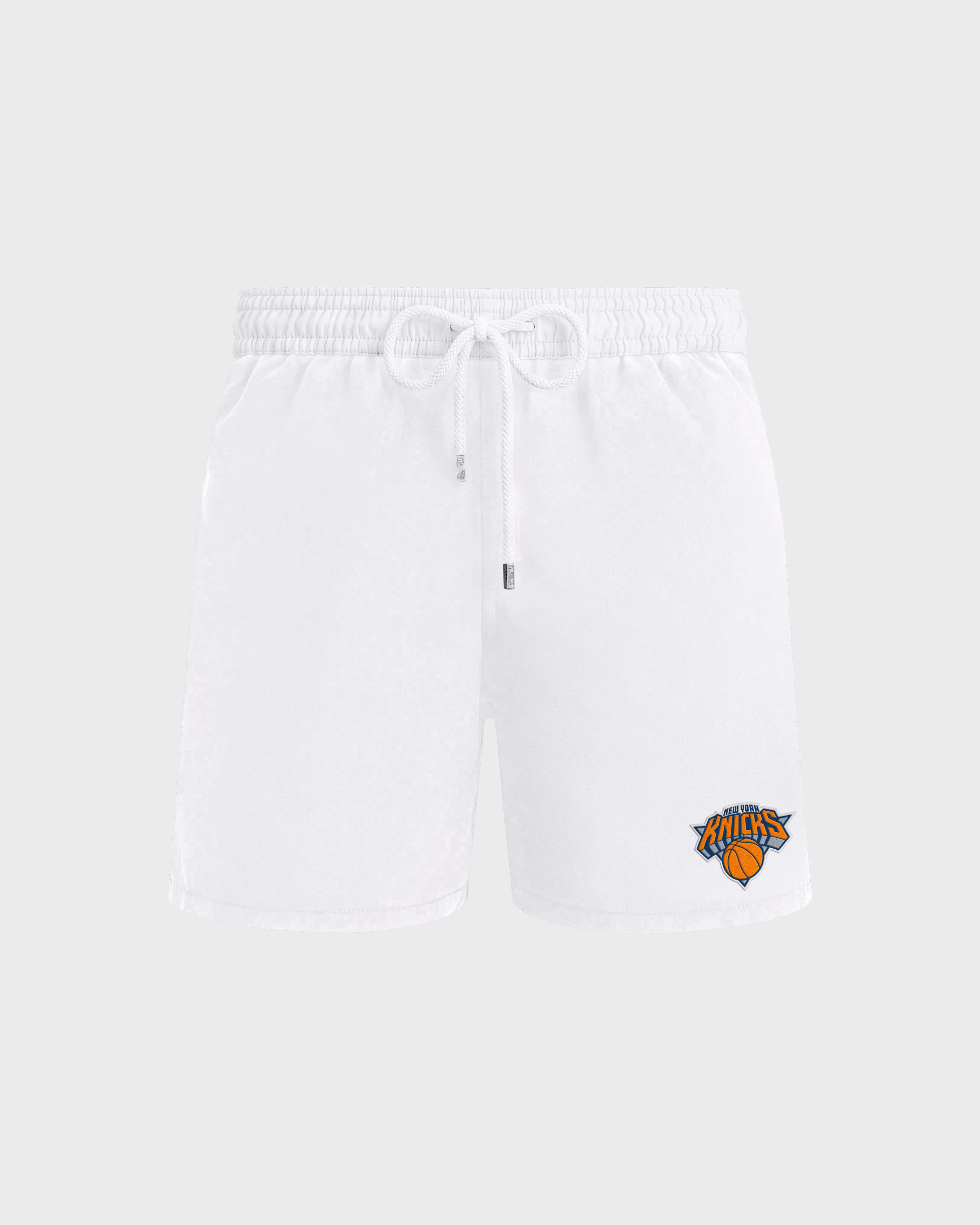 Men Swim Trunks - Vilebrequin x New York Knicks WHITE front view