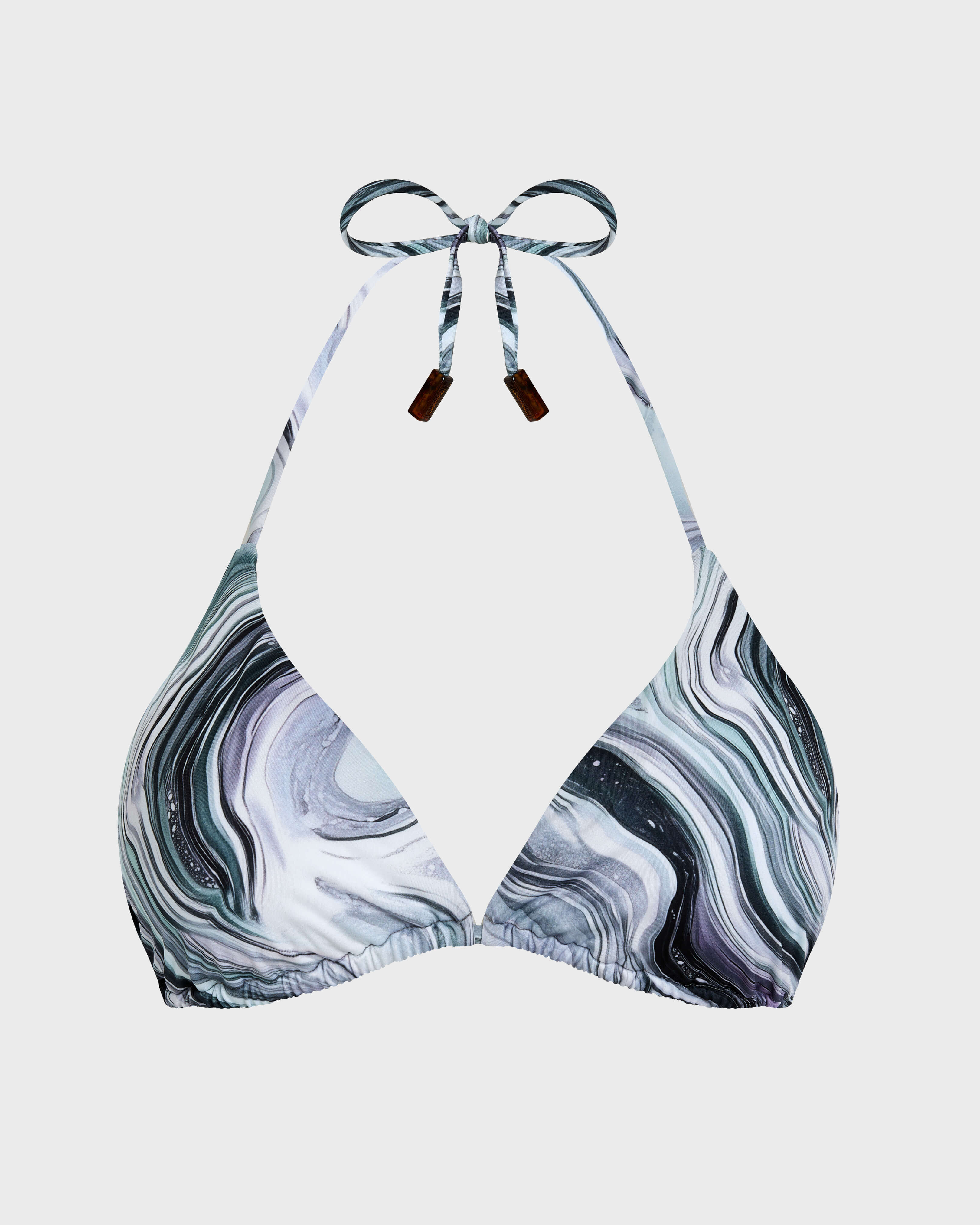 Haut de maillot de bain triangle femme Marble BLANC front view