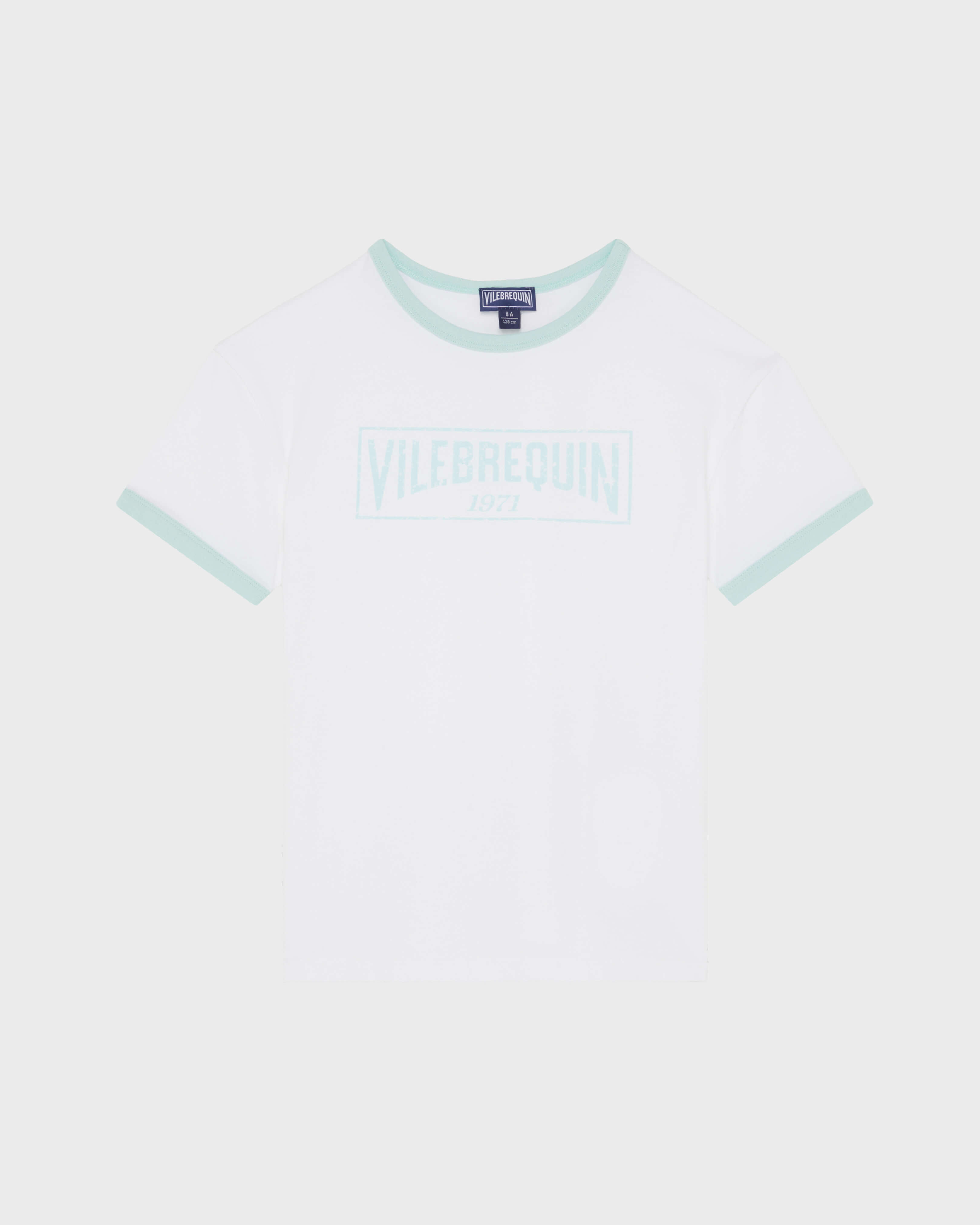 Boys Organic Cotton T-shirt Bicolor Logo BLUE NOTE front view