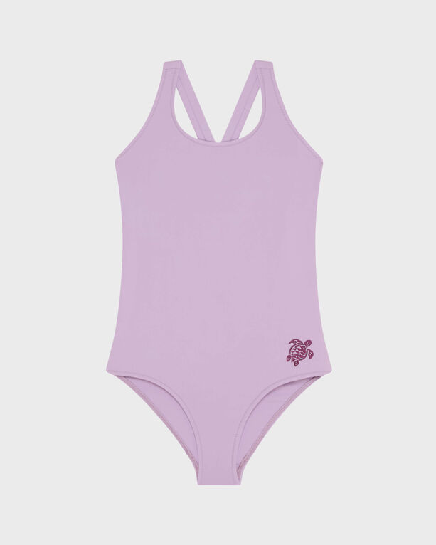 Vilebrequin - Girls Cross-back One-piece Swimsuit Solid - Swimwear - Ginx - Purple - Size 14
