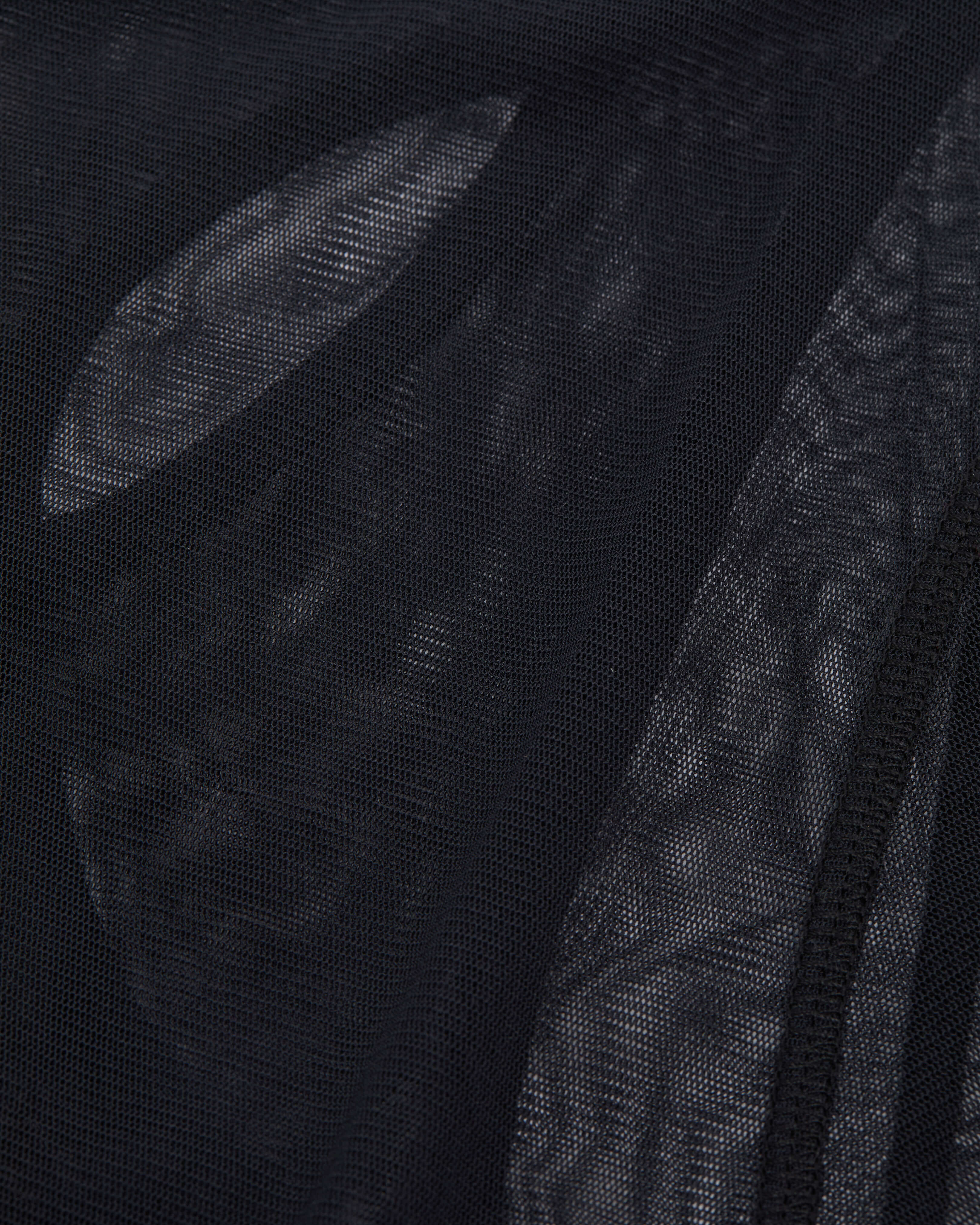 T-shirt donna in tulle tinta unita NERO supp4 view