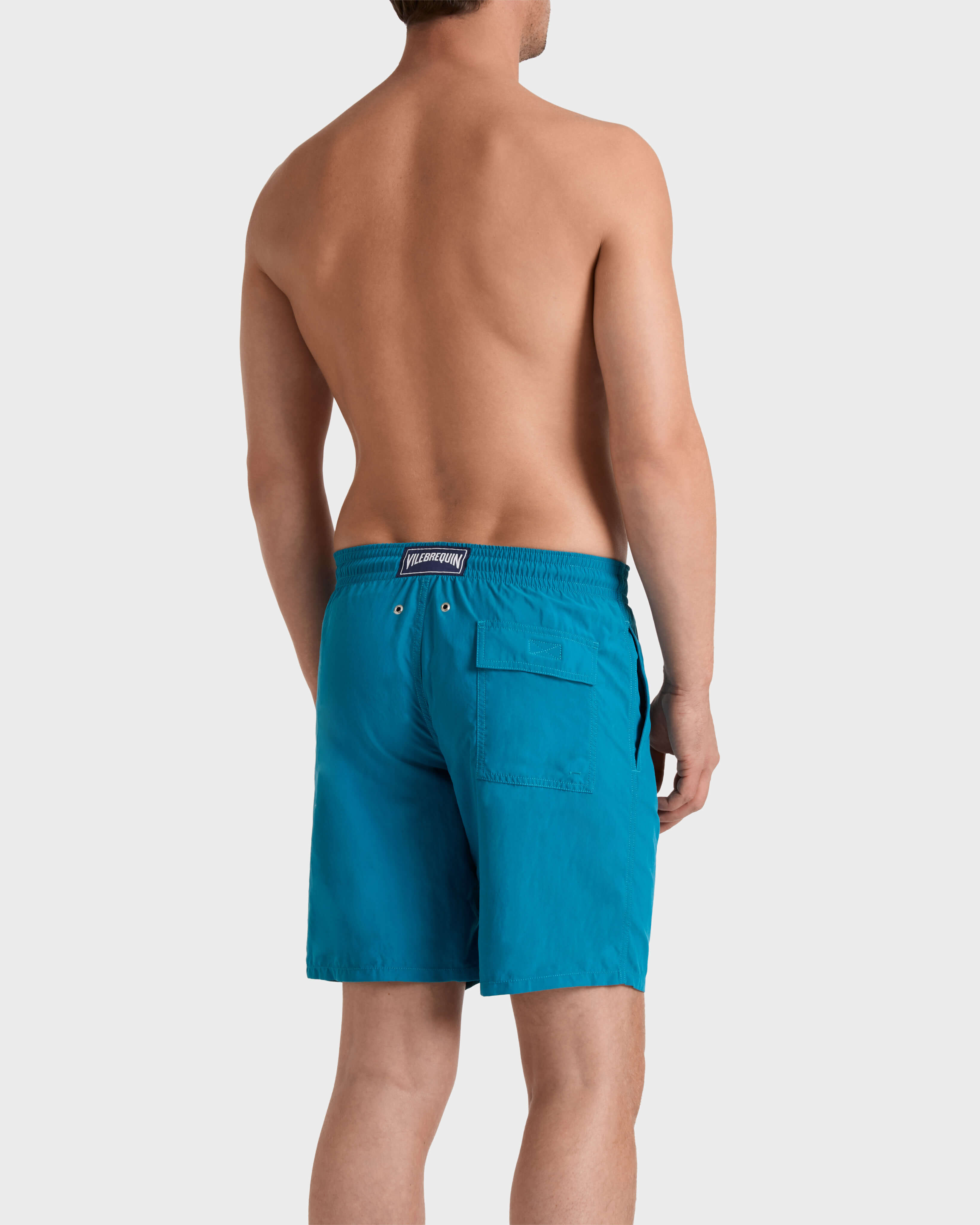 Maillot de bain long homme aquaréactif Micro Ronde des Tortues COIN COIN backworn view