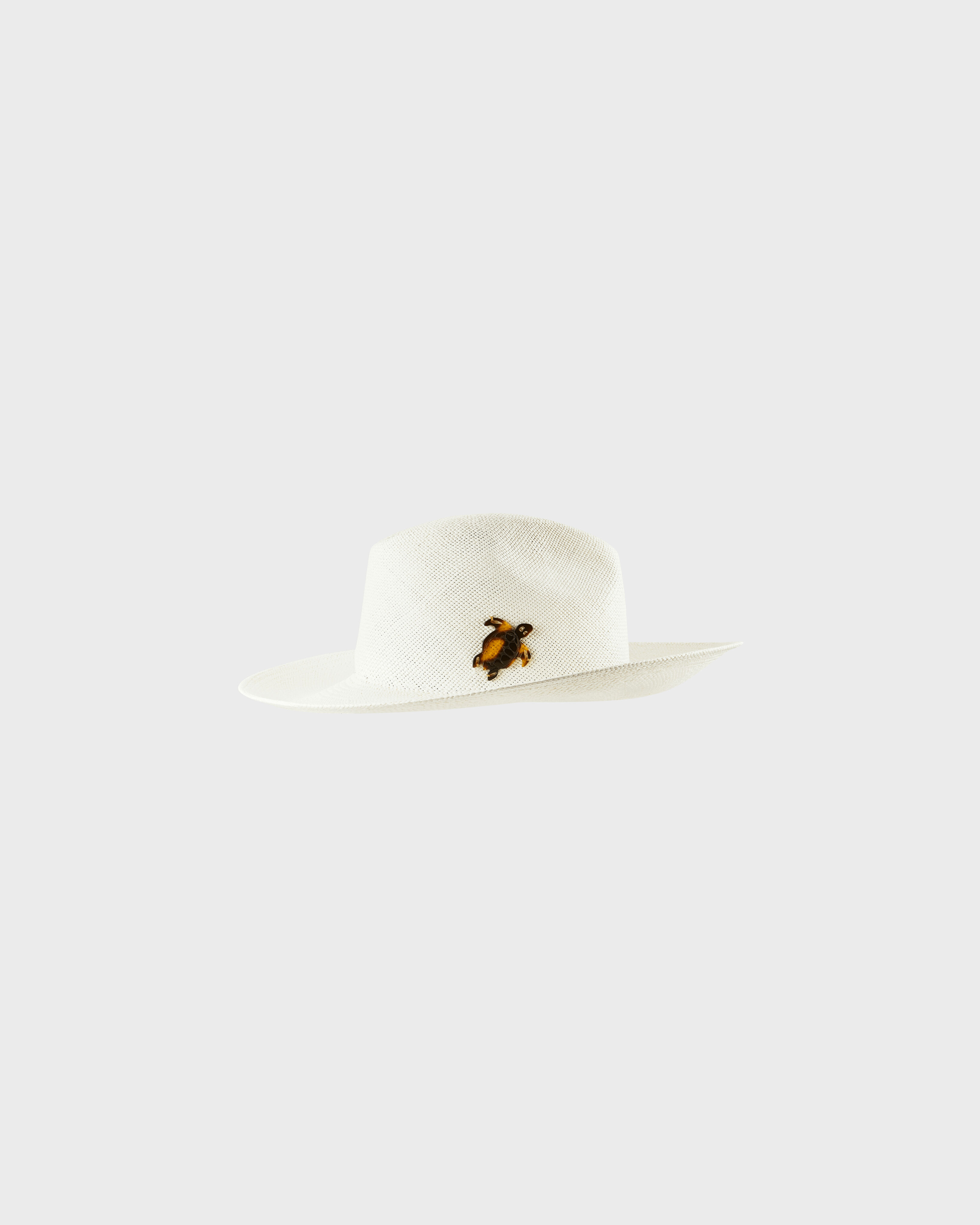 Women Natural straw hat solid SAND back view