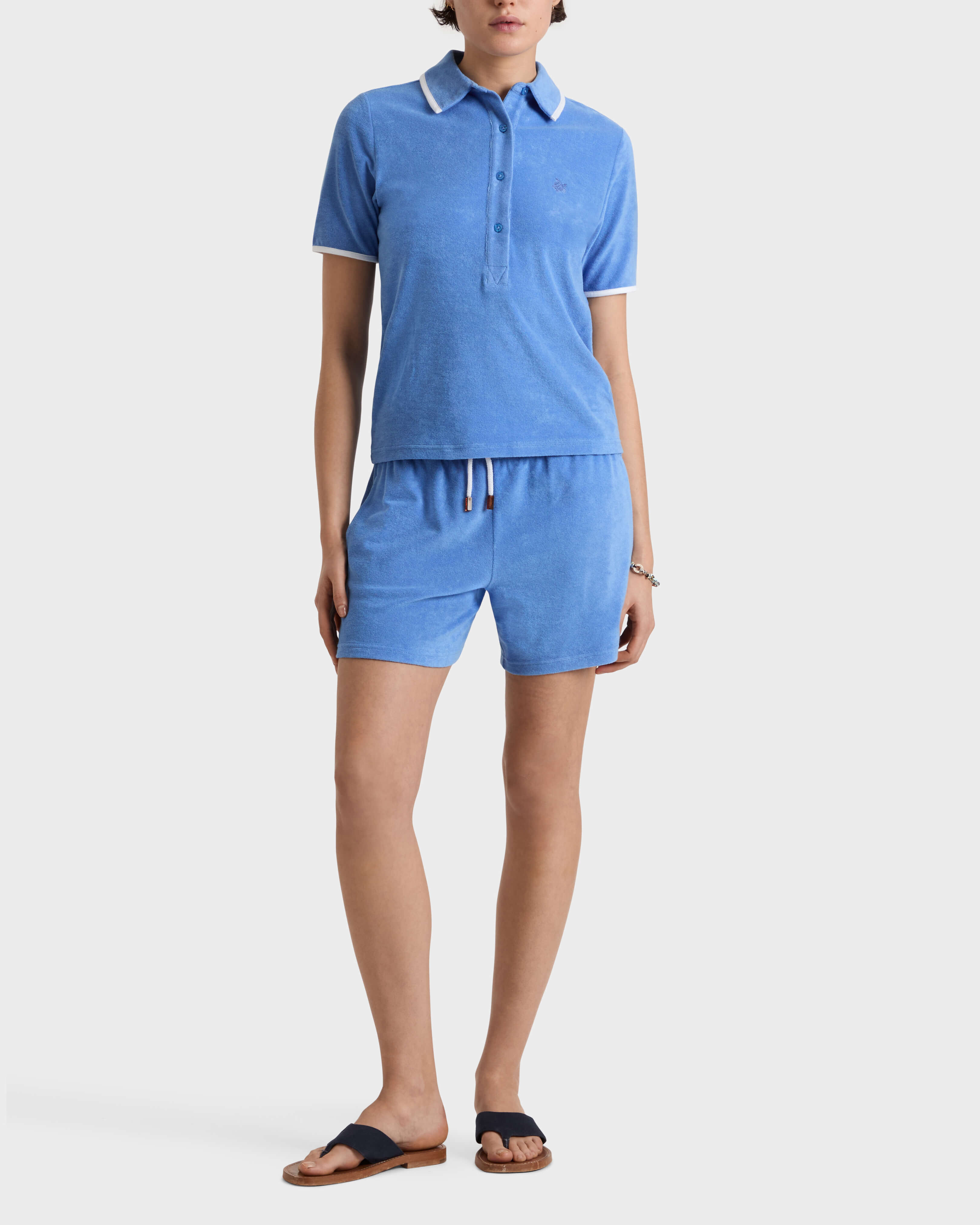 Solid Frottee-Shorts für Damen TRINIDAD frontworn view